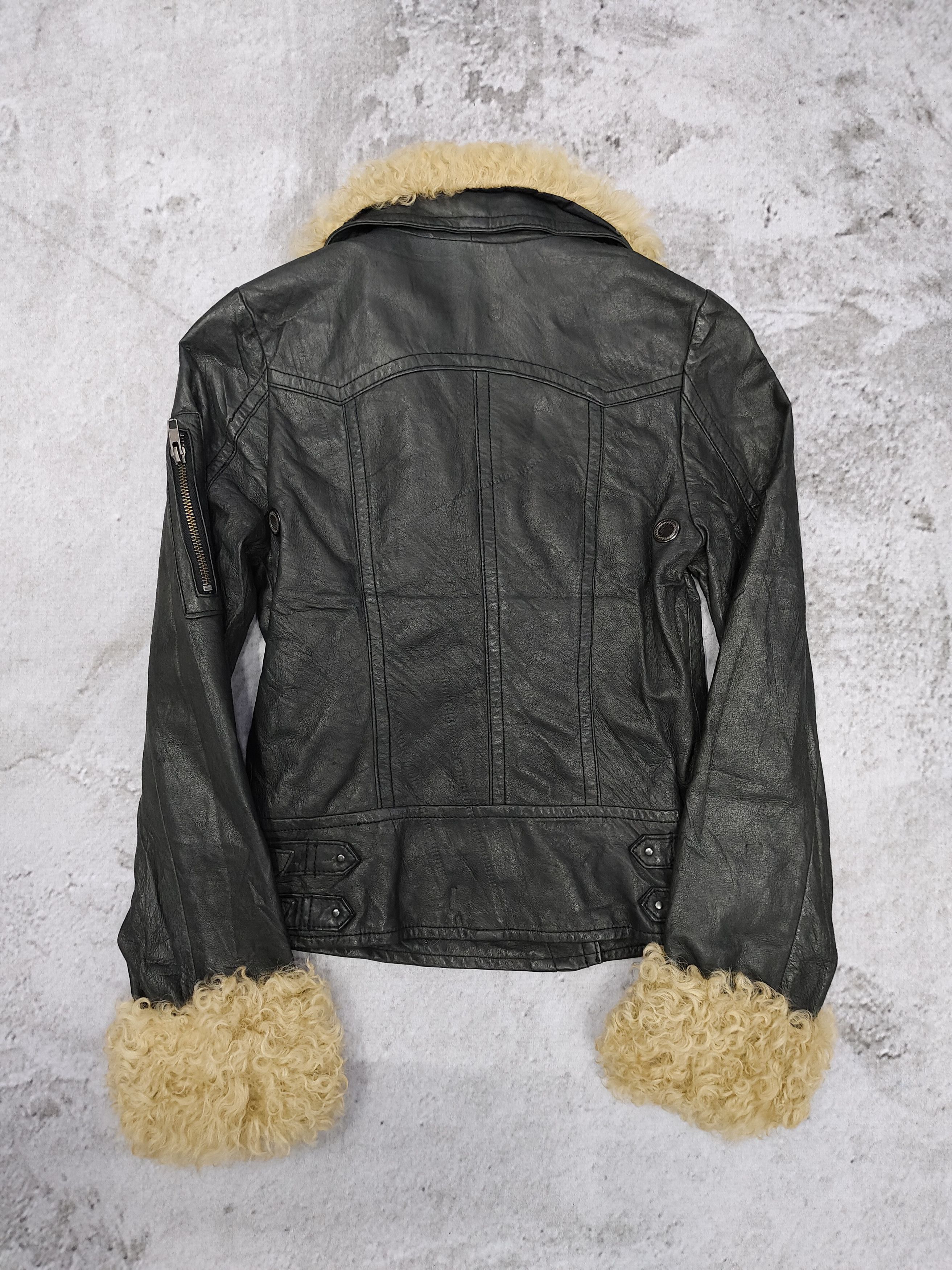If Six Was Nine 00s Spiral Girl-Japanese Gothic Rock Asymmetric Fur Leather Size S / US 4 / IT 40 - 11 Thumbnail