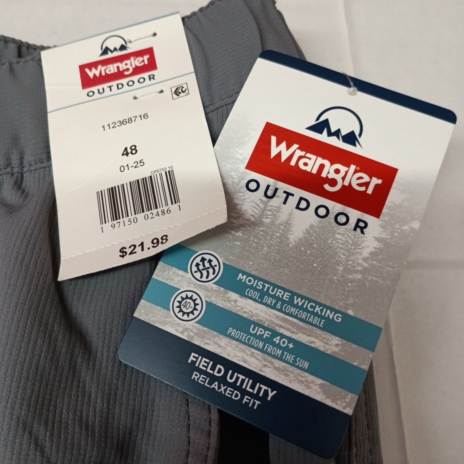 Wrangler Wrangler Men's Field Utility Shorts Size 48 Gray Relaxed Fit Size US 44 / EU 60 - 2 Thumbnail