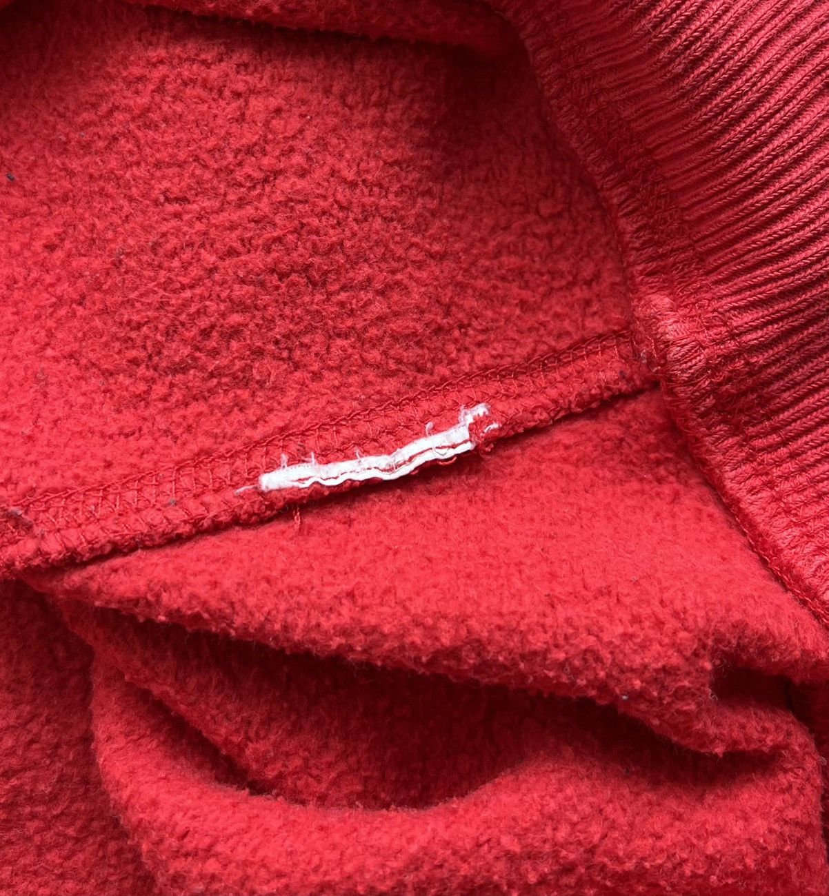 Nike × Vintage Vintage 90s Nike Big Embroidered Logo Red Sweatshirt Y2K Size US L / EU 52-54 / 3 - 6 Thumbnail