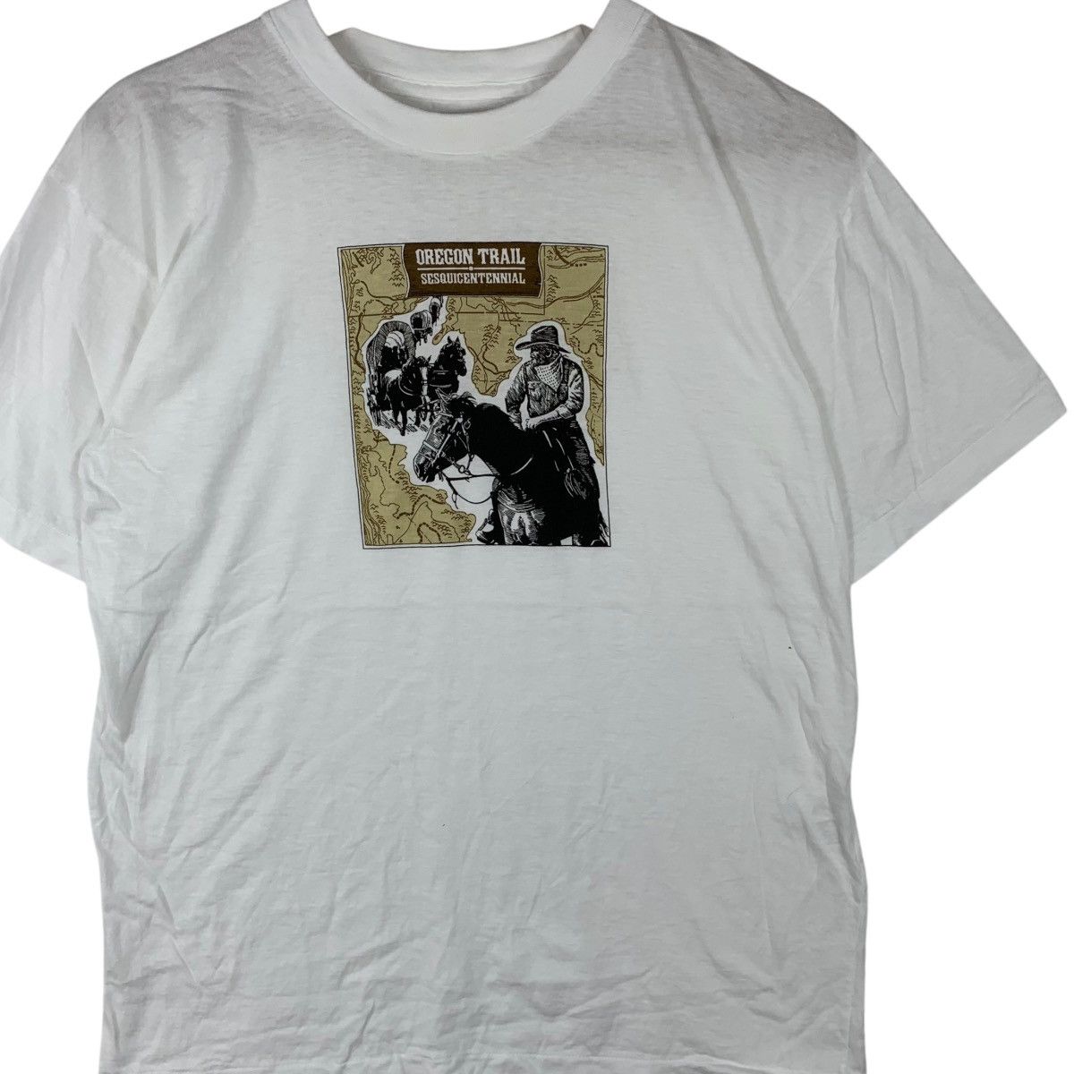 Vintage Vintage OREGON TRAIL SESQUICENTENNIAL Tee Shirt Top Size US S / EU 44-46 / 1 - 3 Thumbnail