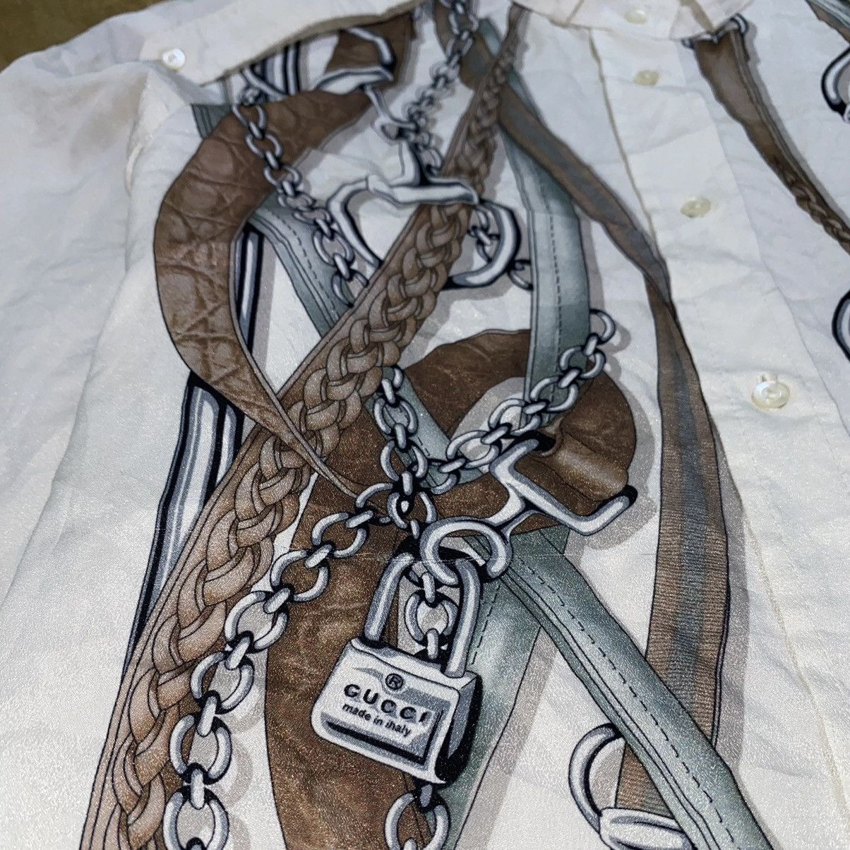 Gucci 🔥RARE🔥 Gucci Jennifer lopez belted silk shirt Size M / US 6-8 / IT 42-44 - 4 Thumbnail