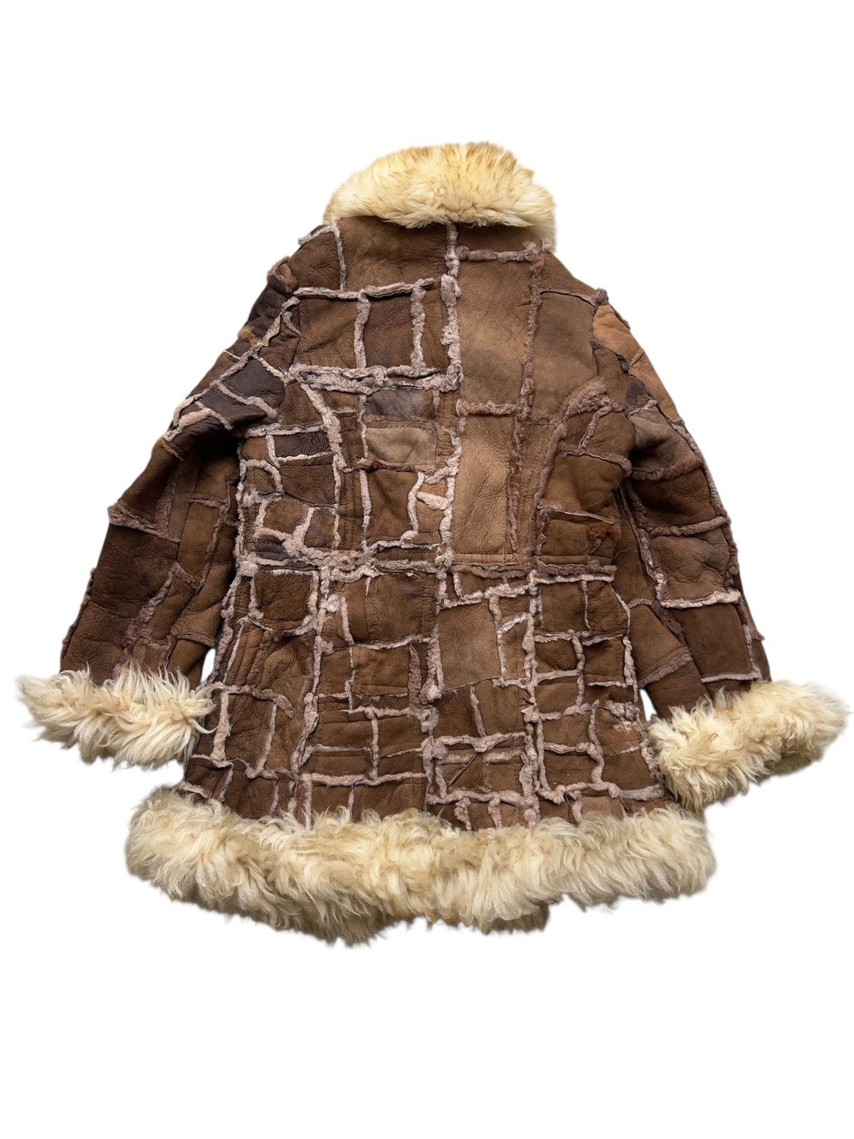 Vintage Vintage 80s Alpine Sheep Skin Patchwork Fur Leather Jacket Size US S / EU 44-46 / 1 - 2 Thumbnail