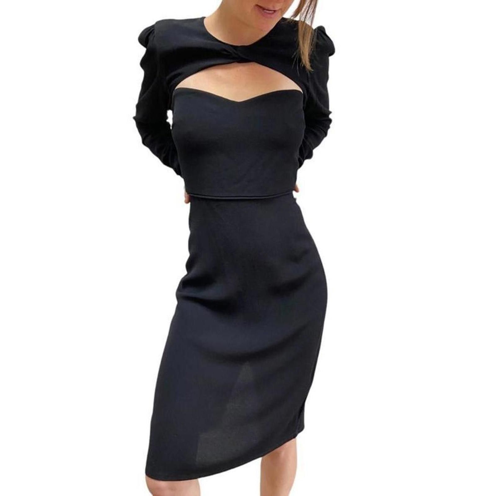 Designer Reformation Crepe Peek-a-Boo Sweetheart Cocktail Dress 12 Size XL / US 12-14 / IT 48-50 - 7 Thumbnail