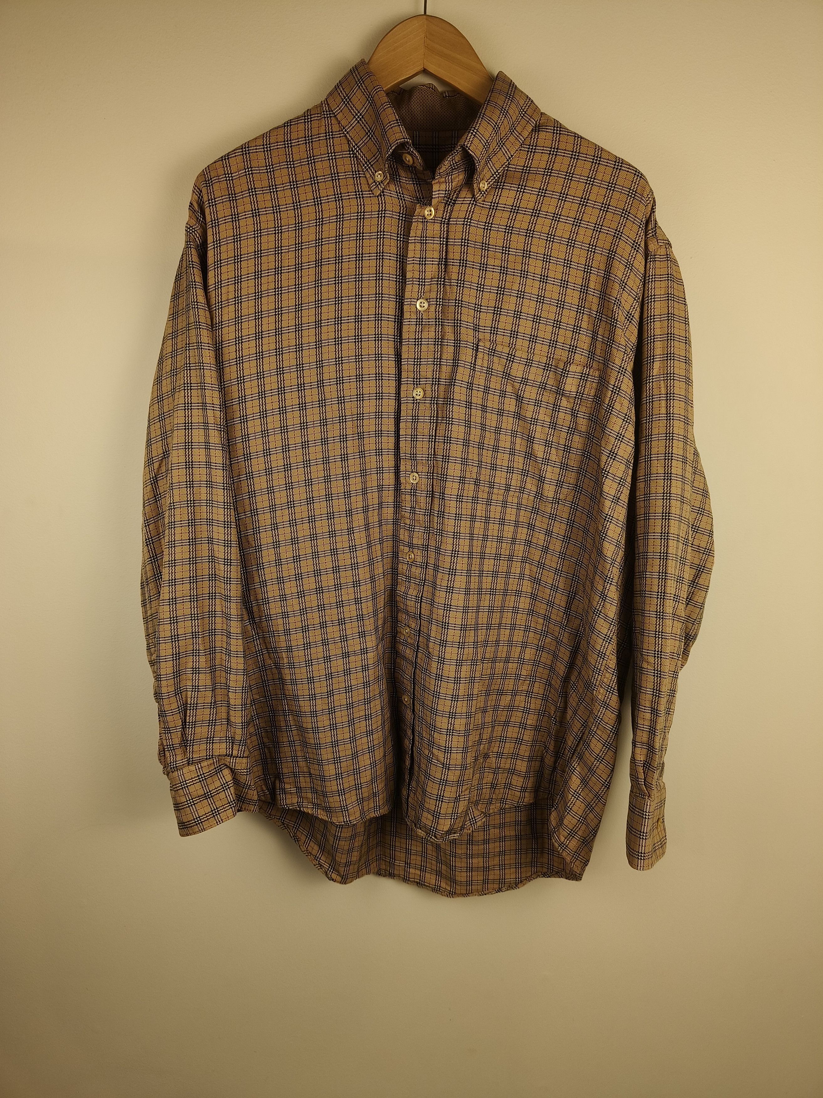 Burberry Burberry Nova Check Button-Down Shirt made in USA Tan Beige Size US L / EU 52-54 / 3 - 1 Thumbnail