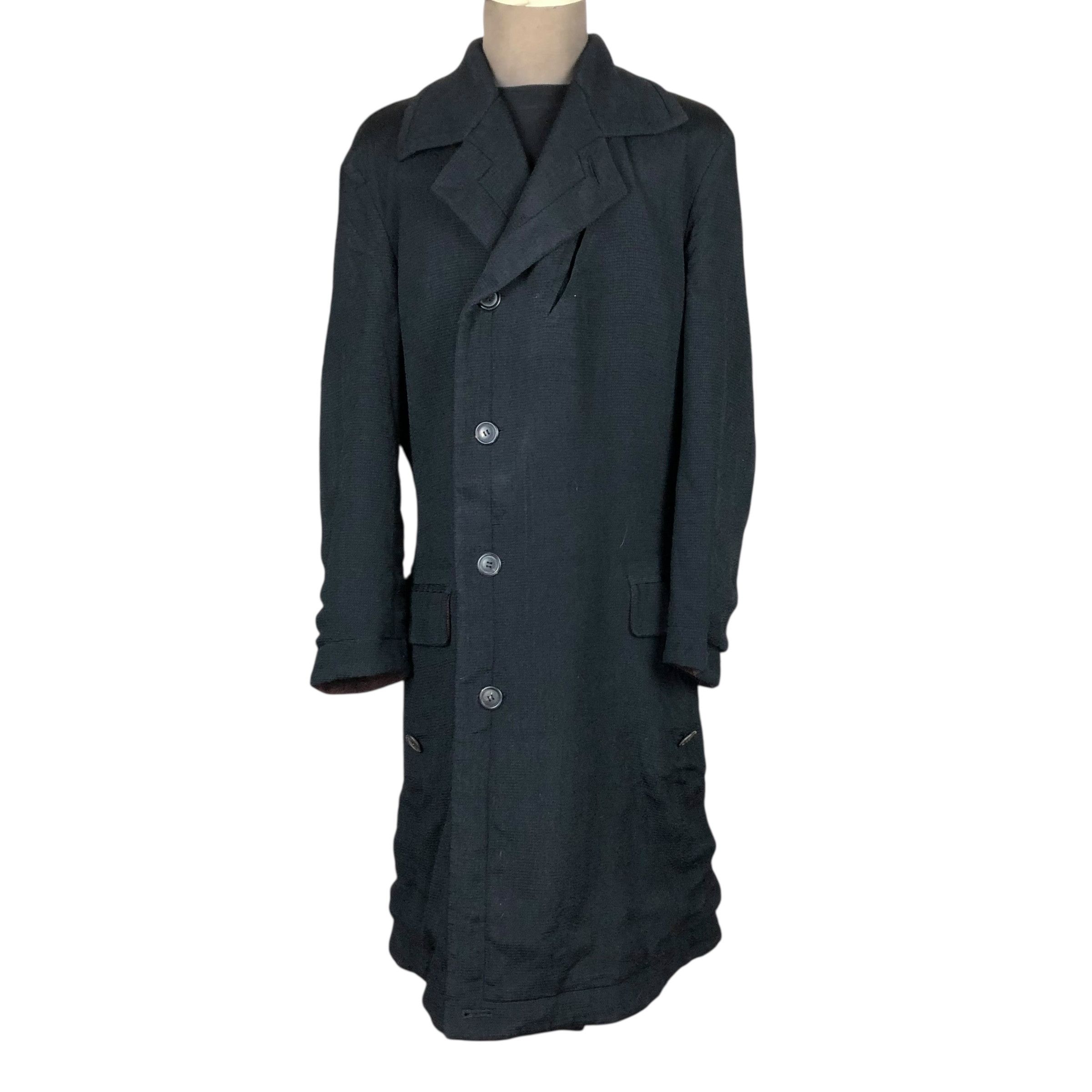 Issey Miyake Vintage Issey Miyake Men A/W 1995 Double Breasted Overcoat Size US L / EU 52-54 / 3 - 2 Thumbnail