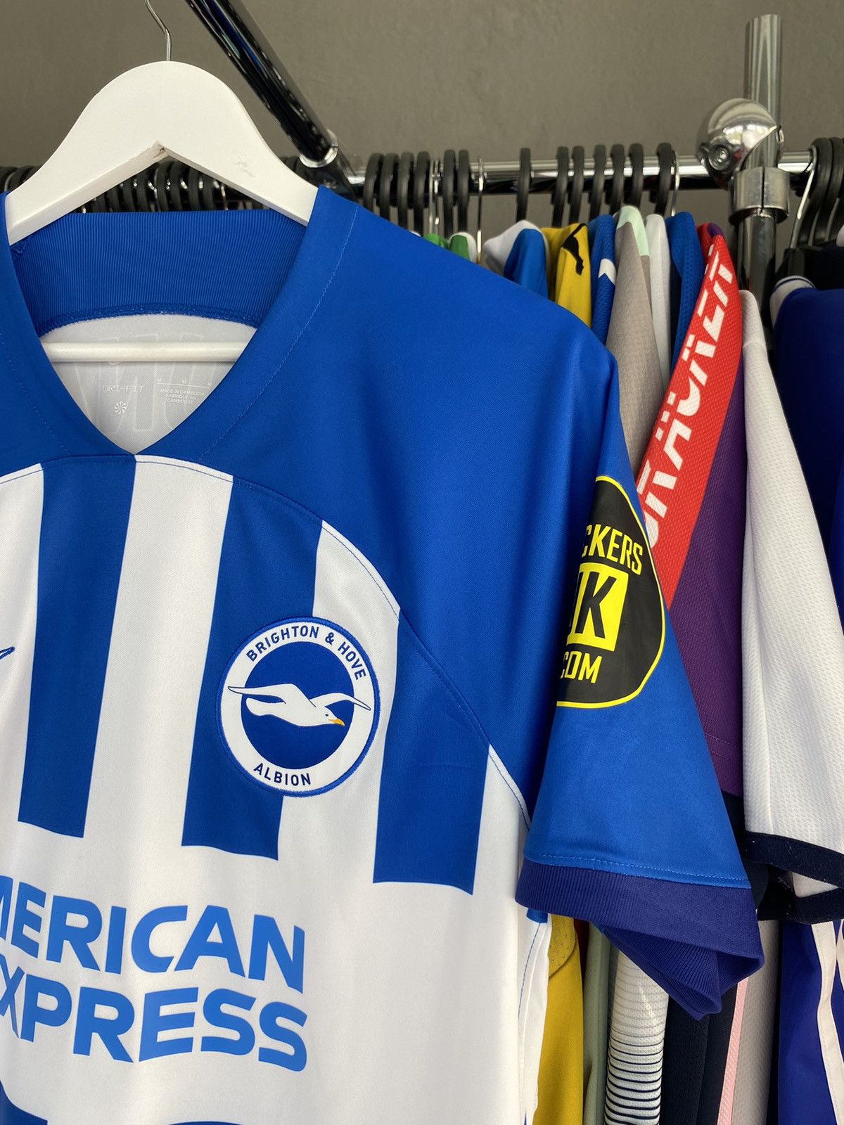 Nike 2023/24 NIKE BRIGHTON #5 DUNK PLAYER ISSUE FOOTBALL JERSEY Size US M / EU 48-50 / 2 - 4 Thumbnail