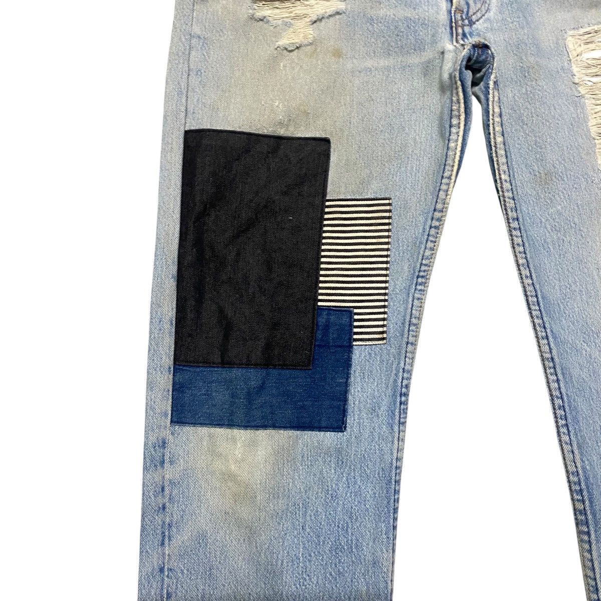 Beams Japan × Levi's Rebuid By Kalimera Levis 501 Patchwork Distressed Jeans Size US 32 / EU 48 - 6 Thumbnail