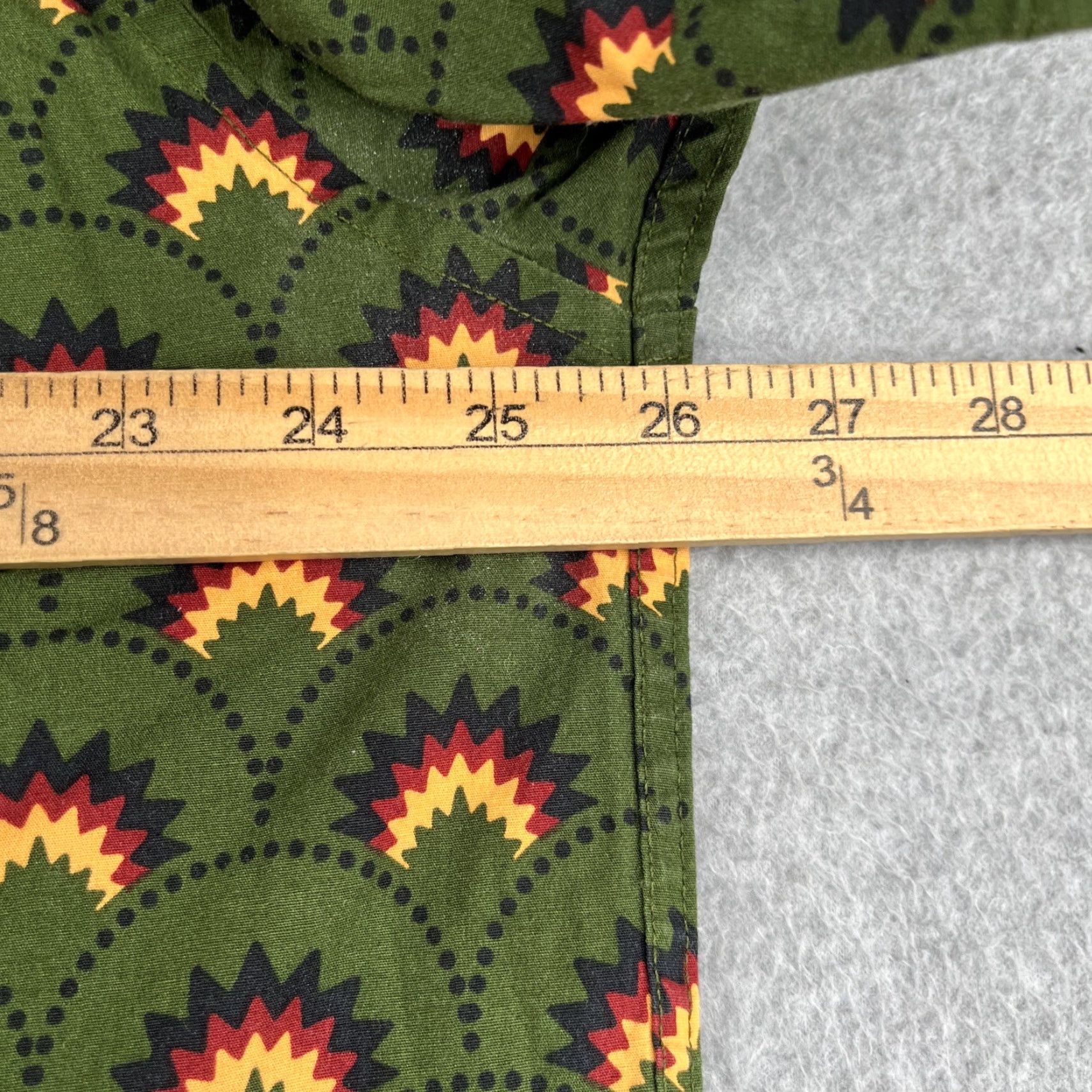 Hurley Hurley Stretch Fit Shirt XL Green Geometric Beach Casual Button Up Short Sleeve Men Regular Collared Shirt Size US XL / EU 56 / 4 - 6 Thumbnail