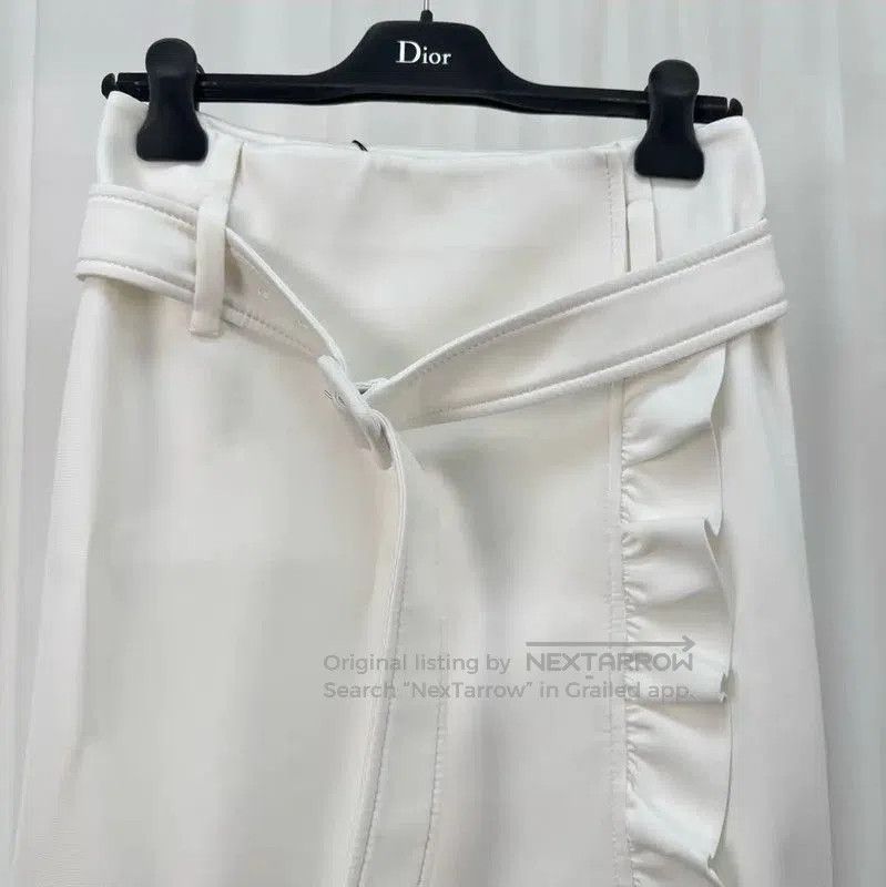 Prada Prada White Nylon Midi Skirt for Women. Size 23" - 3 Thumbnail