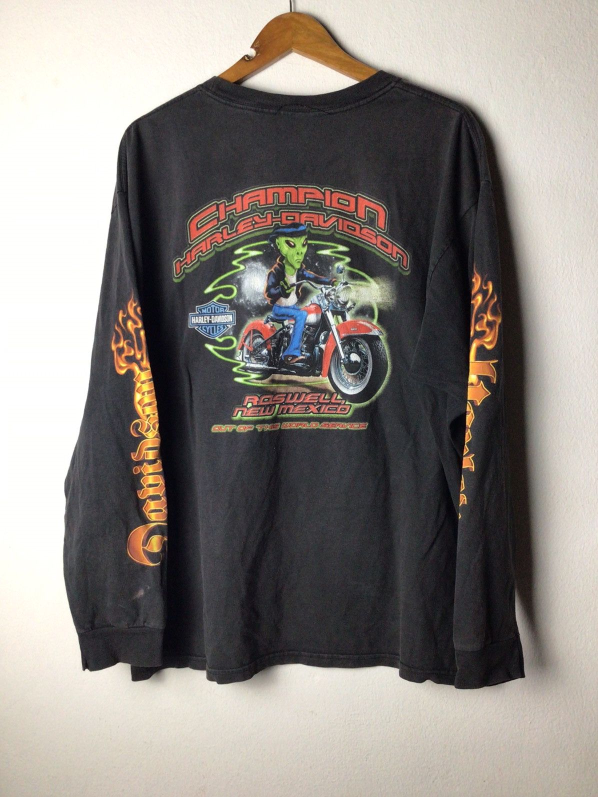 Harley Davidson × Rap Tees × Vintage Harley-Davidson long sleeve fire pattern 2006 Size US XL / EU 56 / 4 - 1 Thumbnail