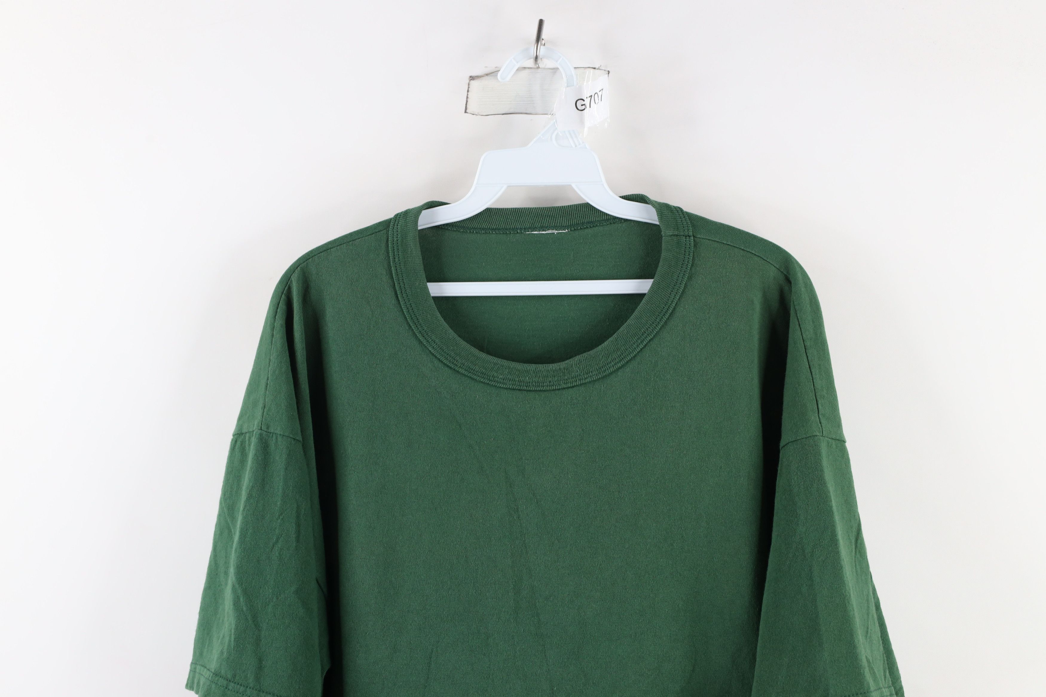 Vintage Vintage 90s Streetwear Heavyweight T-Shirt Green Cotton Size US XXL / EU 58 / 5 - 2 Thumbnail