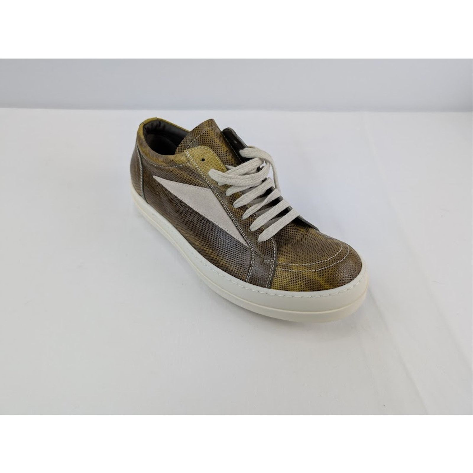 Rick Owens o1rshd1 Hollywood Vintage Sneakers in Acid / Milk / Milk Size US 7 / EU 40 - 3 Thumbnail