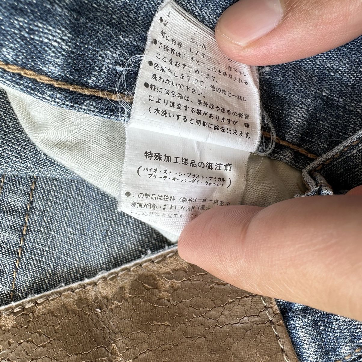 Japanese Brand Vintage Comme Le Vent Homme Faded Distressed Denim Jean Pant Size US 36 / EU 52 - 9 Thumbnail