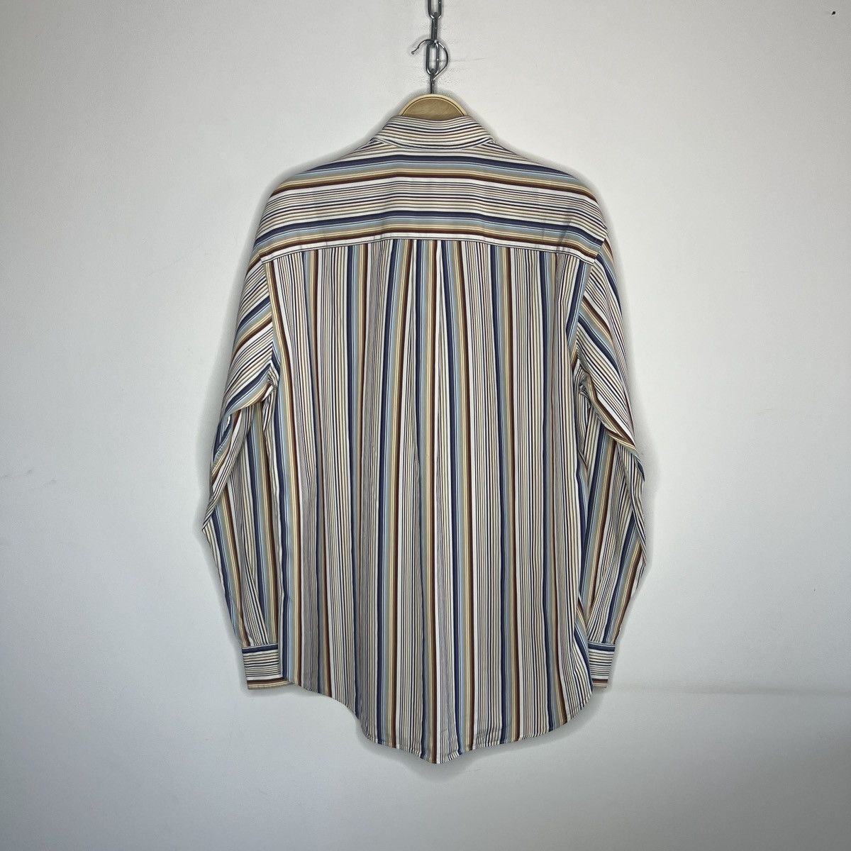 Burberry × Designer Burberry Shirt Button Up Striped Pattern Print Multicolour Size US L / EU 52-54 / 3 - 10 Thumbnail