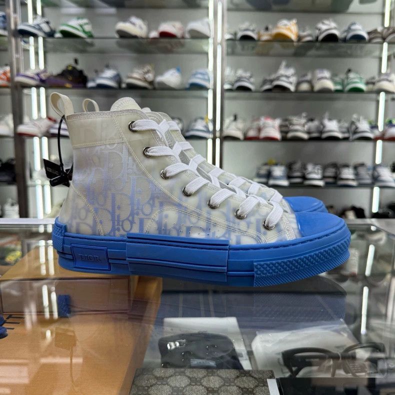 Dior Dior B23 Sneakers White Blue Print Size 40-2506 Size US 7 / EU 40 - 2 Thumbnail
