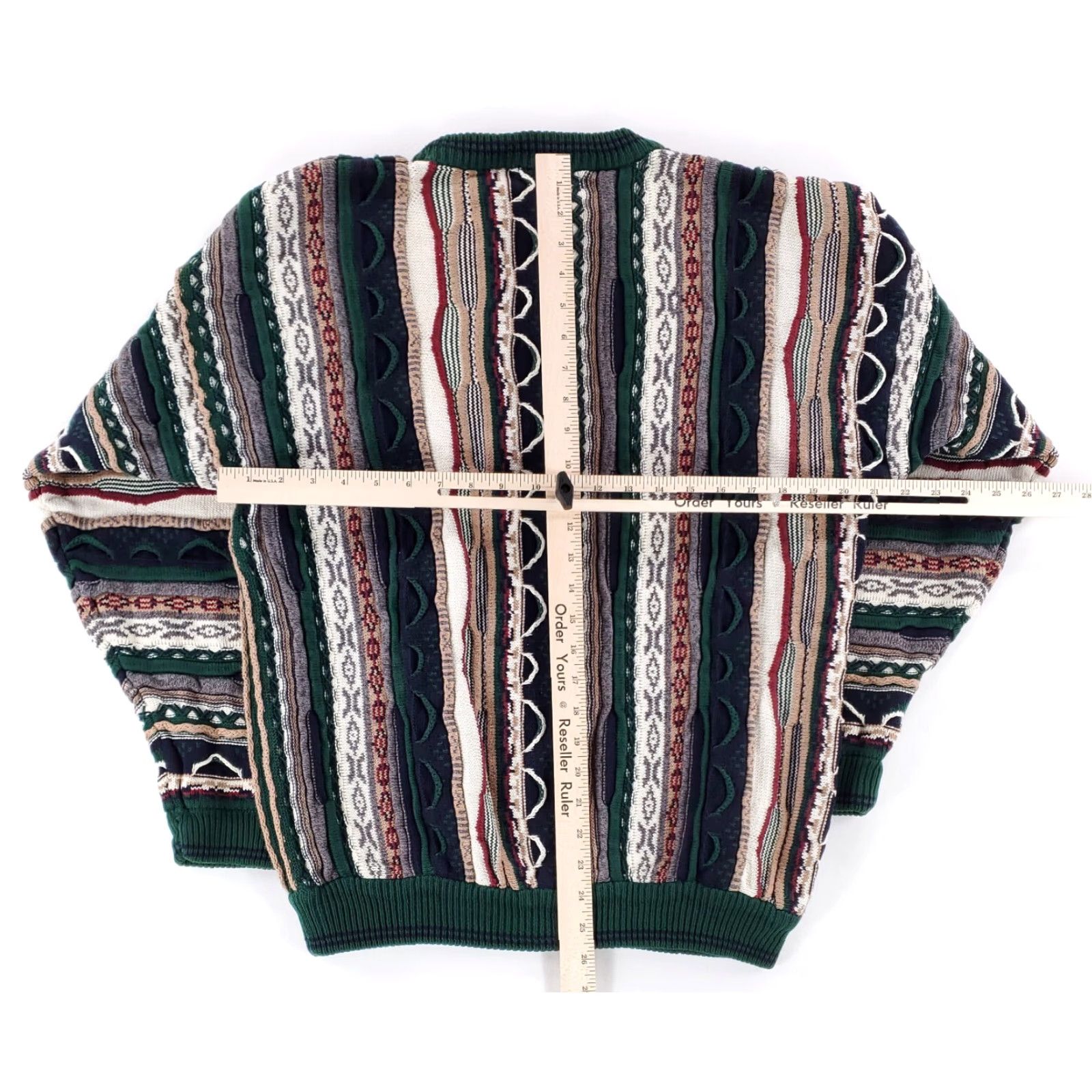 Cotton Traders Cotton Traders Coogi-Style 3D Textured Sweater Mens L Multicolor Pullover Men L Size US L / EU 52-54 / 3 - 6 Thumbnail