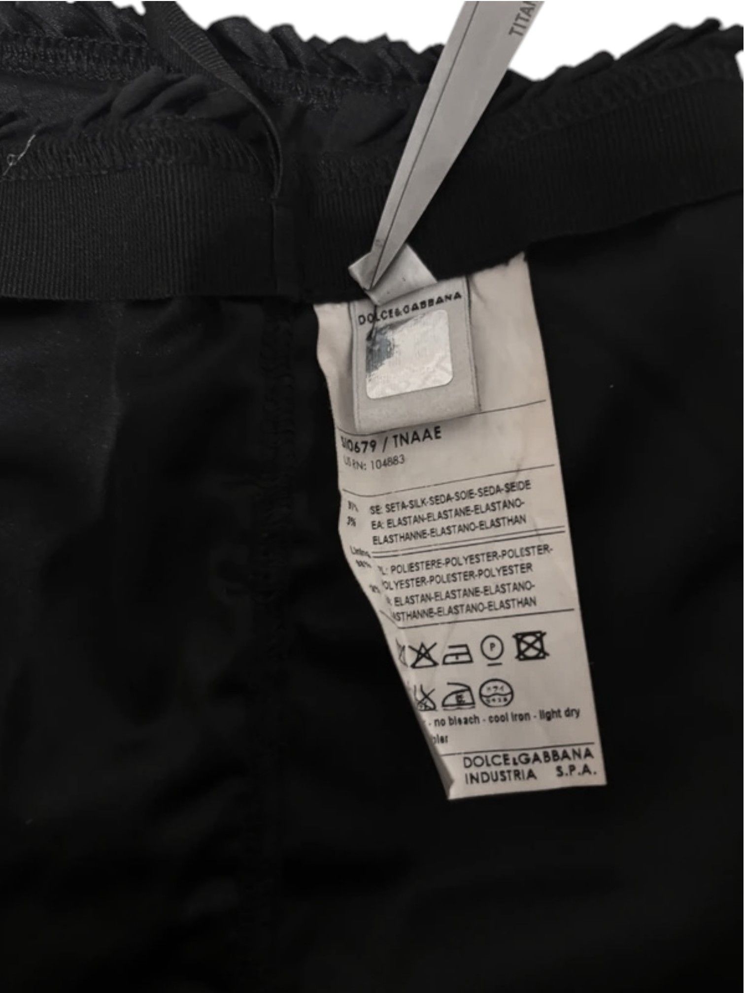 Dolce & Gabbana D&G Black Ruched Silk Bodycon Dress, Early 2000s Size M / US 6-8 / IT 42-44 - 6 Thumbnail