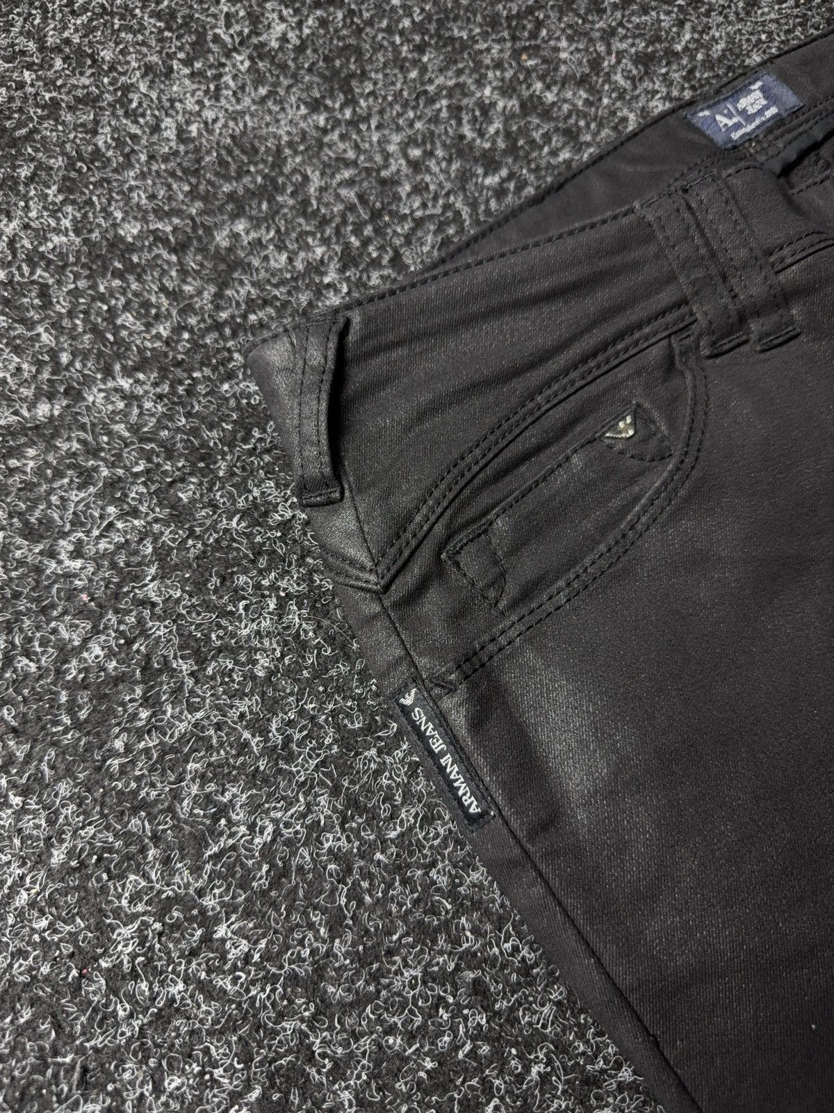 Armani Vintage 00s Luxury Designer Armani Jeans Tessuto skiny pants Size 30" / US 8 / IT 44 - 7 Thumbnail