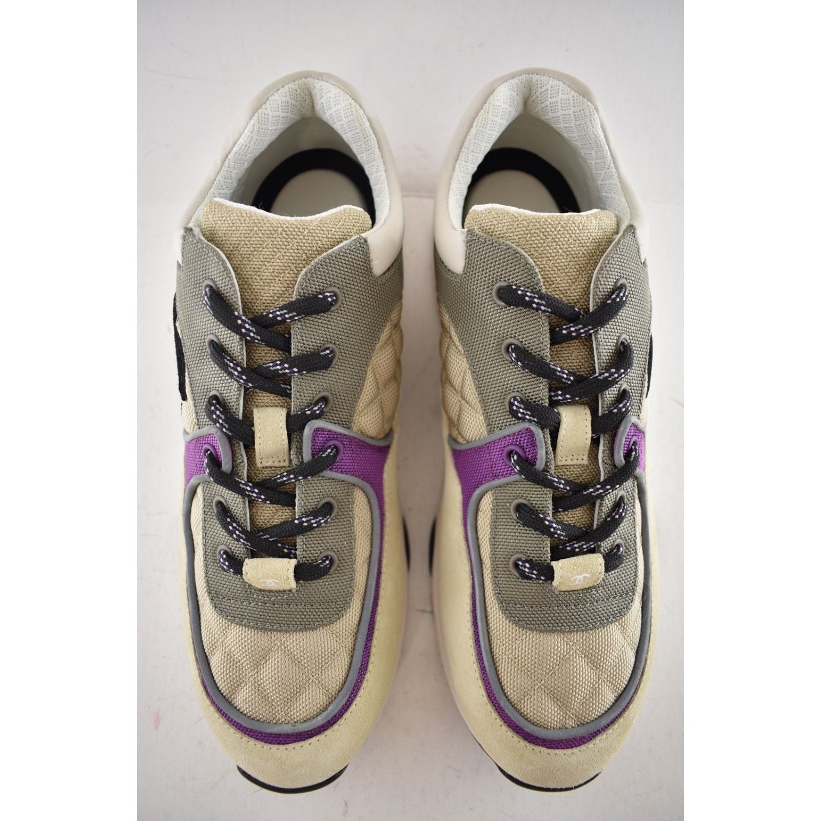 Chanel Mens Suede CC Logo Low Top Trainer Sneaker Size US 11 / EU 44 - 8 Thumbnail