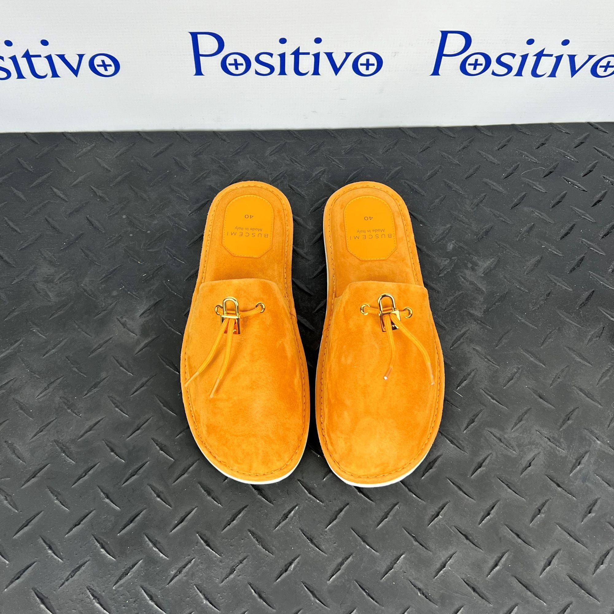 Buscemi Buscemi Greenwich Orange Suede Slippers US 7 EU 40 Size US 7 / EU 40 - 3 Thumbnail