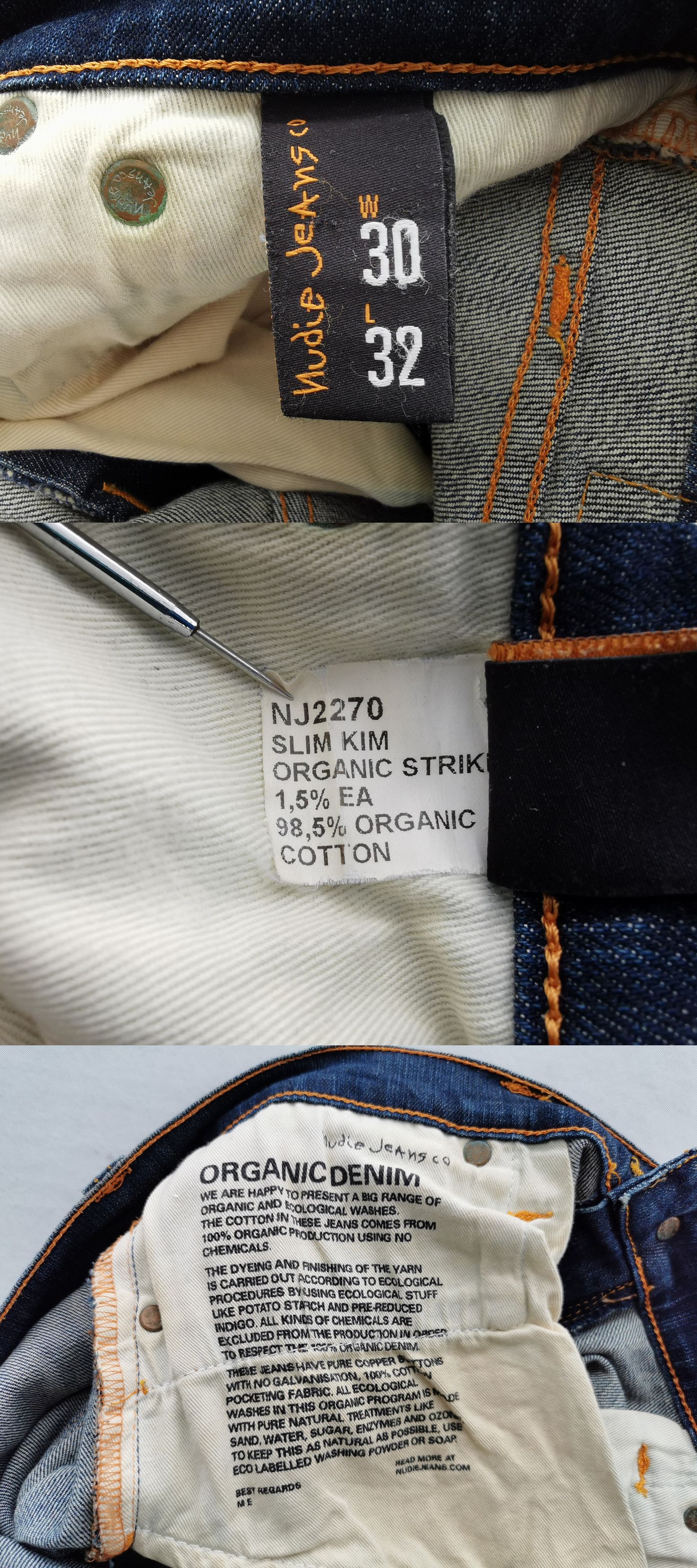 Nudie Jeans Distressed Nudie Jeans Made In Italy Denim Pants Size 31 Size US 31 - 9 Thumbnail