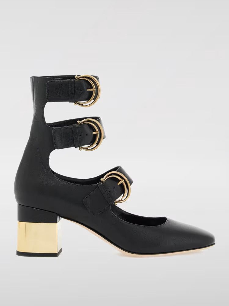 Chloe o1s22i1n0425 Leather Alizè Dé Pumps in Black Size US 7 / IT 37 - 1 Thumbnail