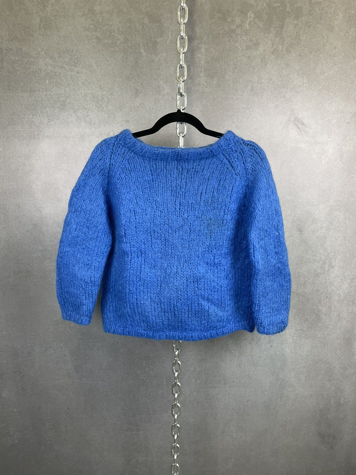 image of Vintage Punk Blue Mohair Sweater, Women's (Size Small)