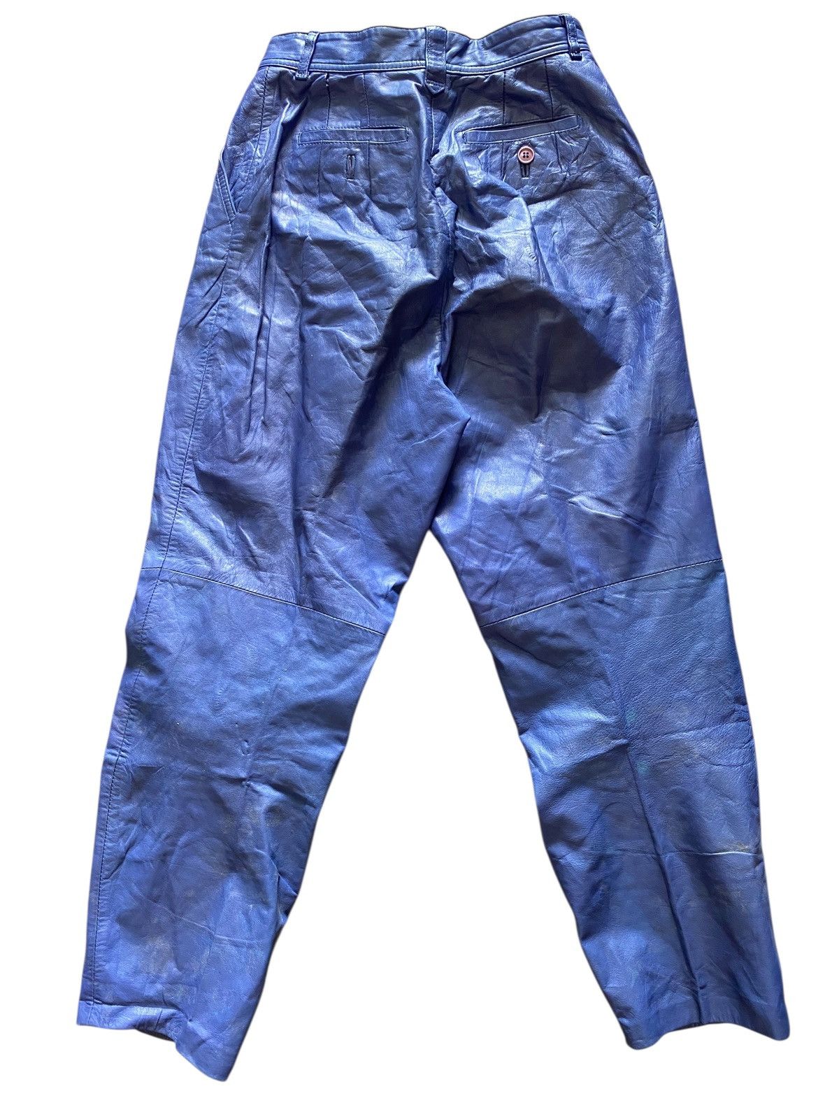Genuine Leather Vtg Leather Pants 24 Size US 26 / EU 42 - 2 Thumbnail