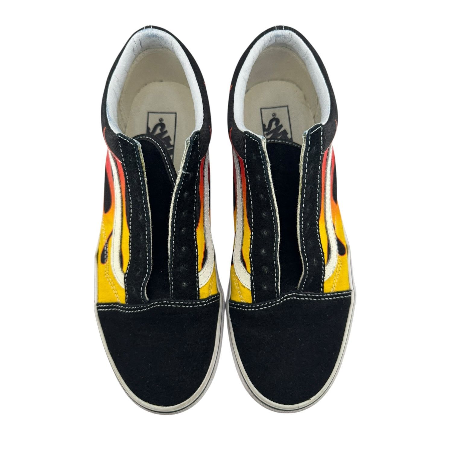 Vans Vans Old Skool Flame Shoes Black Red & Yellow Flames 9/10.5 Size US 9 / EU 42 - 4 Thumbnail