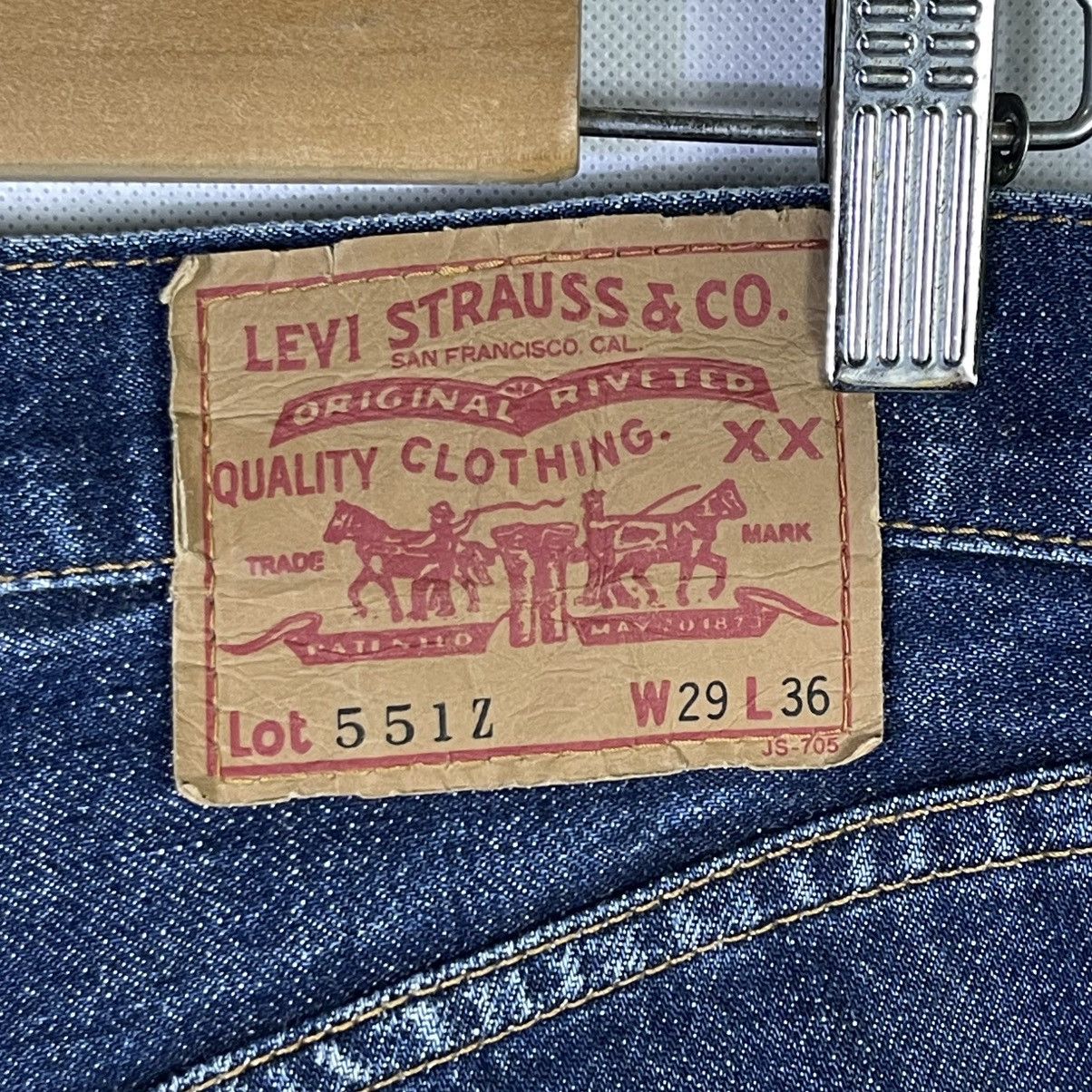 Levi's Vintage Clothing Vintage Levis 551Z Big E Talon Redline Distressed Jeans Size US 29 - 9 Thumbnail
