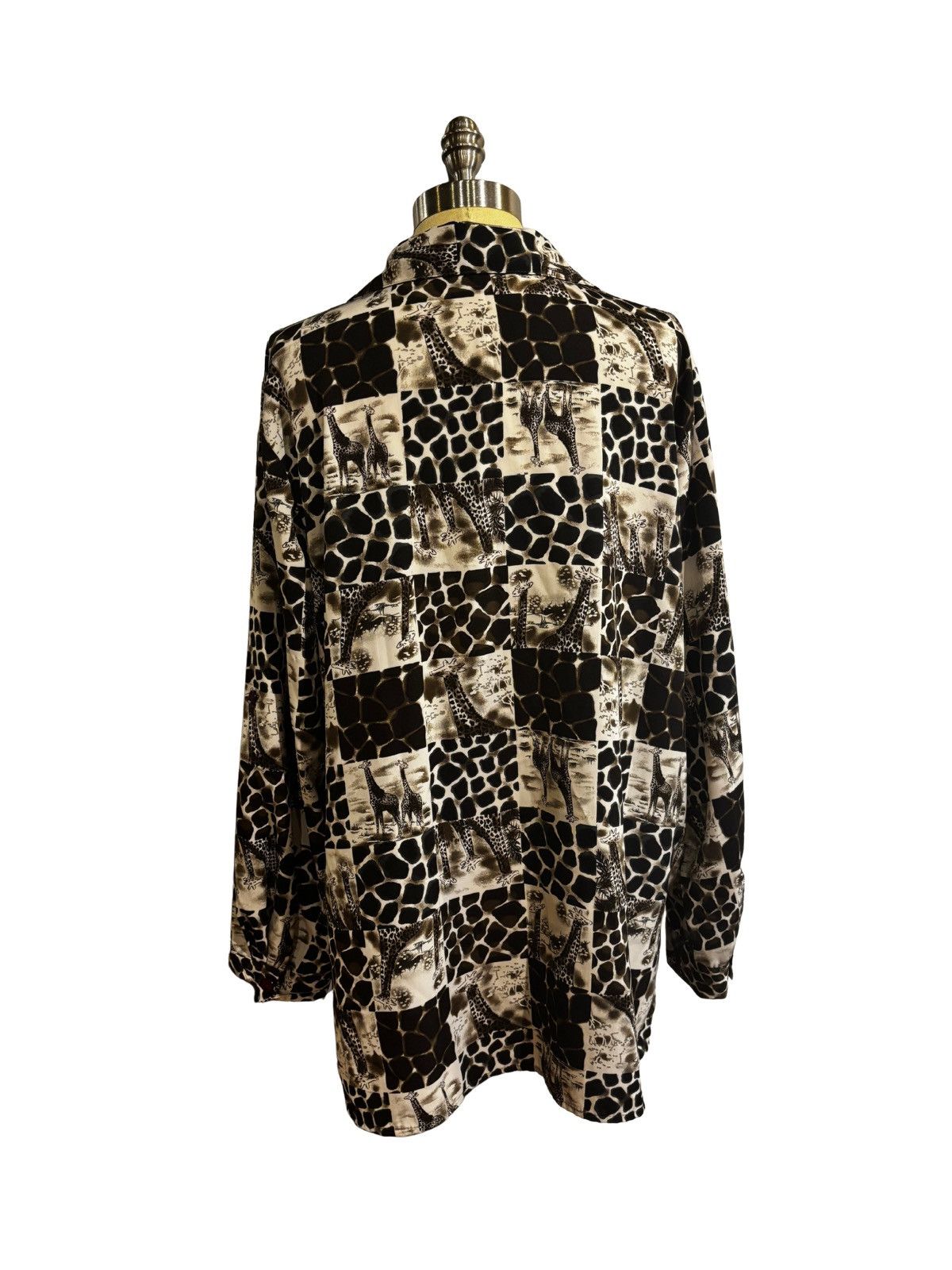 Other Brown giraffes patterns Blouse.wt1171 Size XL / US 12-14 / IT 48-50 - 4 Thumbnail