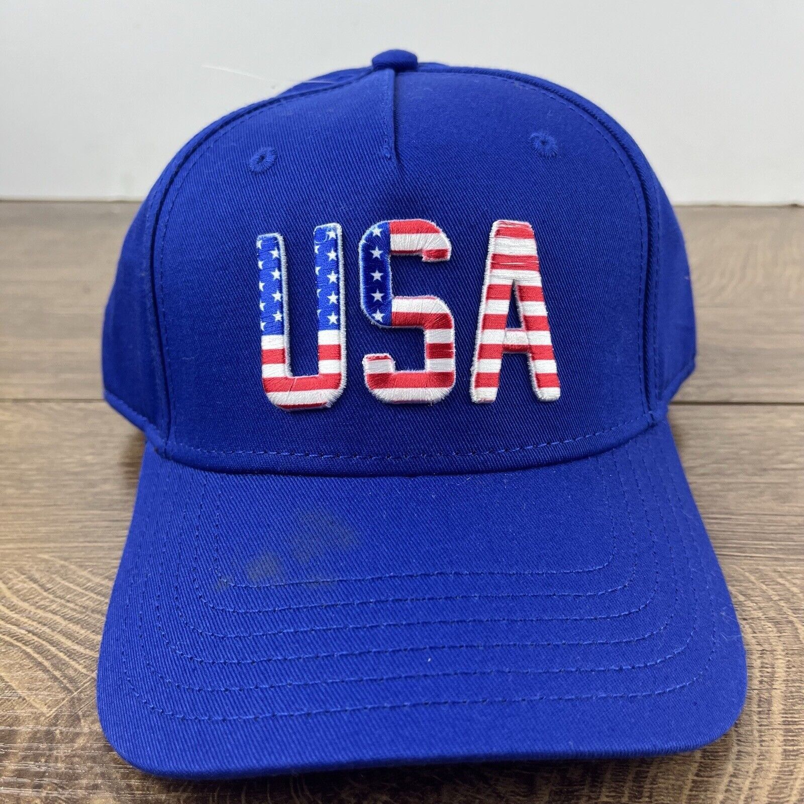 Other USA Blue Hat United States Hat Blue Cap Adjustable Blue Adul Size ONE SIZE - 4 Thumbnail