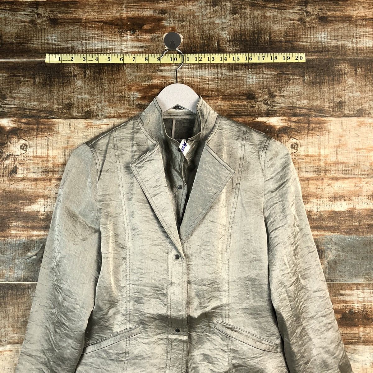 Hiroko Koshino Homme Hiroko Bis hiroko koshino Grey Blazer #A2396 Size S / US 4 / IT 40 - 2 Thumbnail