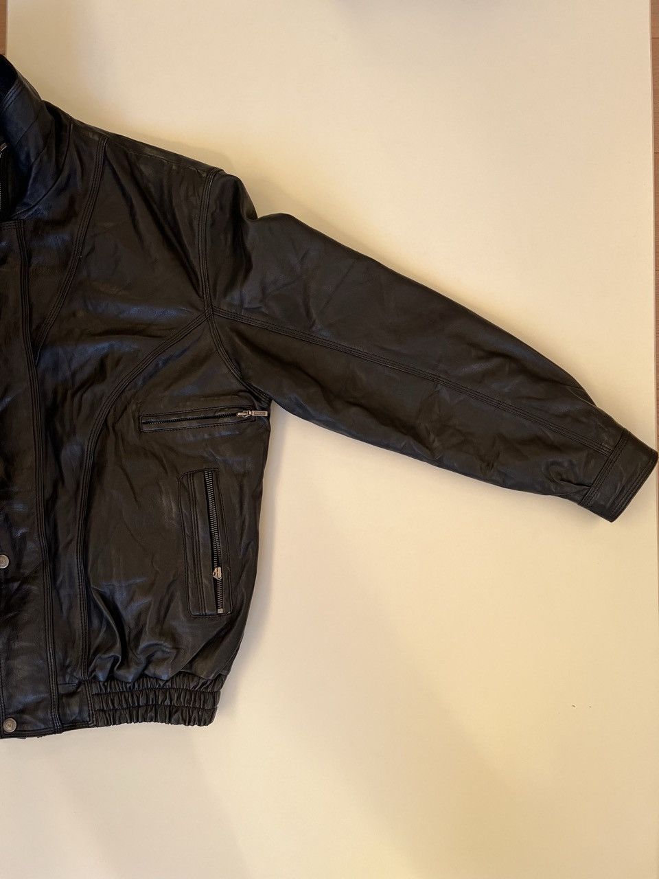 Other Maddox European Leather Jacket. Black. Size 52. Fits L Size US L / EU 52-54 / 3 - 4 Thumbnail