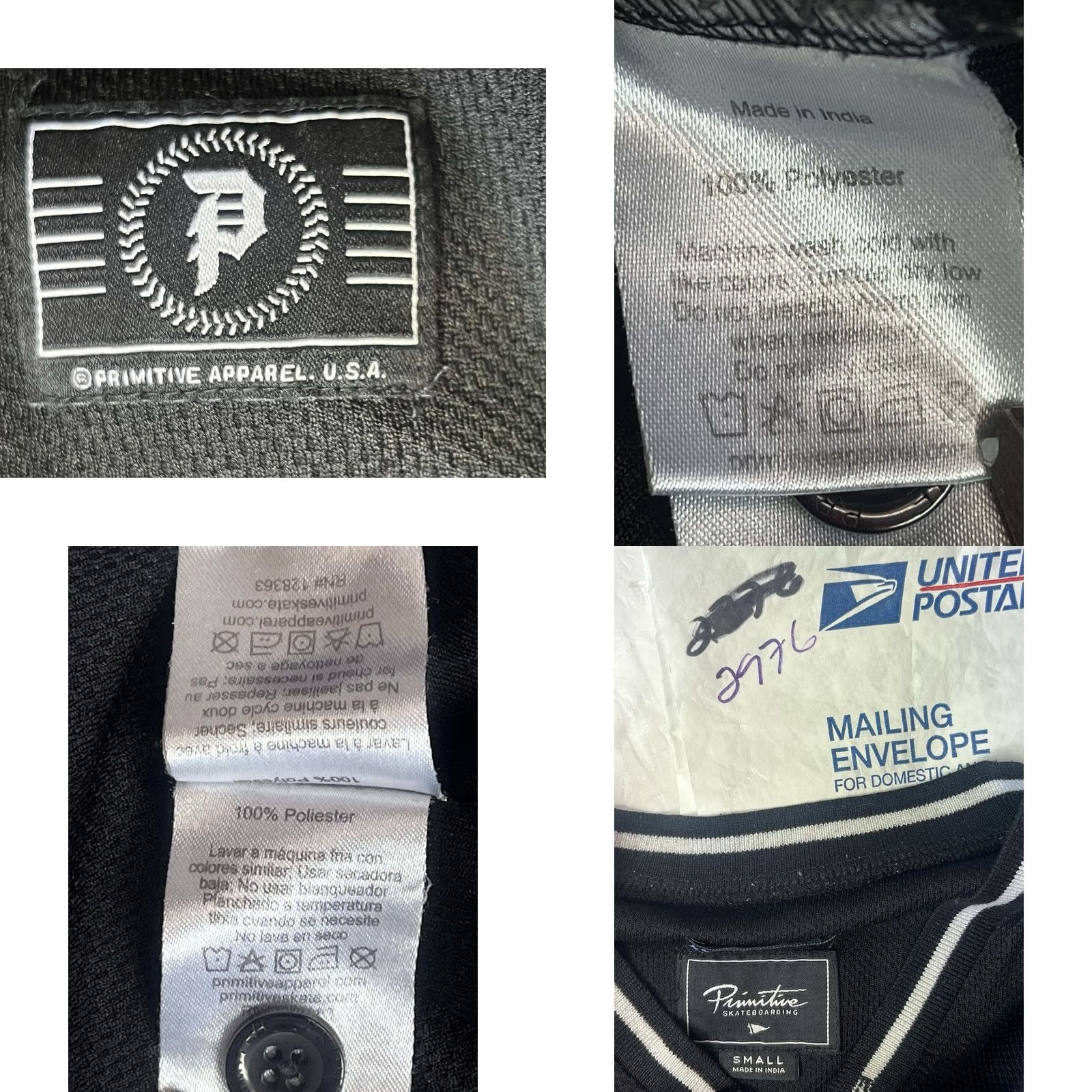 Primitive PRIMITIVE Apparel Shirt Black Jersey Short Sleeve Baseball Tee S Mens Small Size US S / EU 44-46 / 1 - 8 Thumbnail