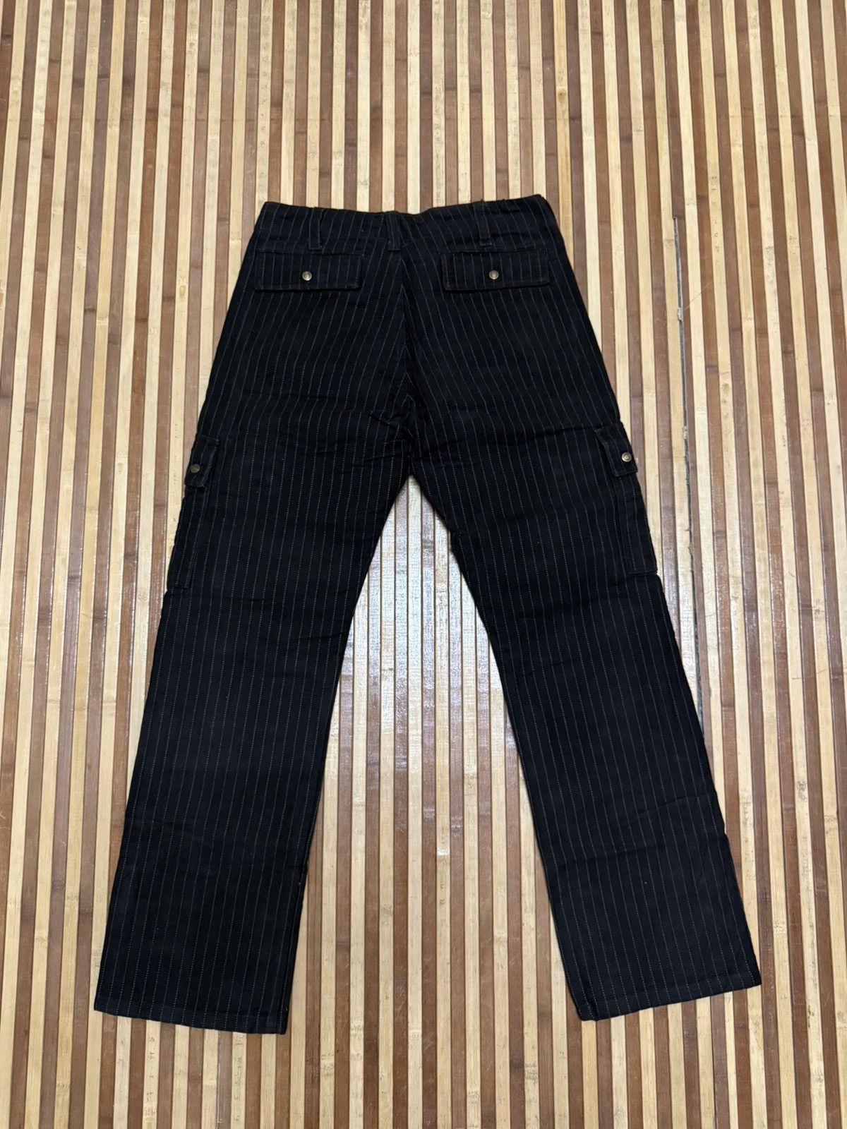 Japanese Brand Japanese Brand Striped Cargo Pants Trousers Multipocket Size US 28 / EU 44 - 6 Thumbnail