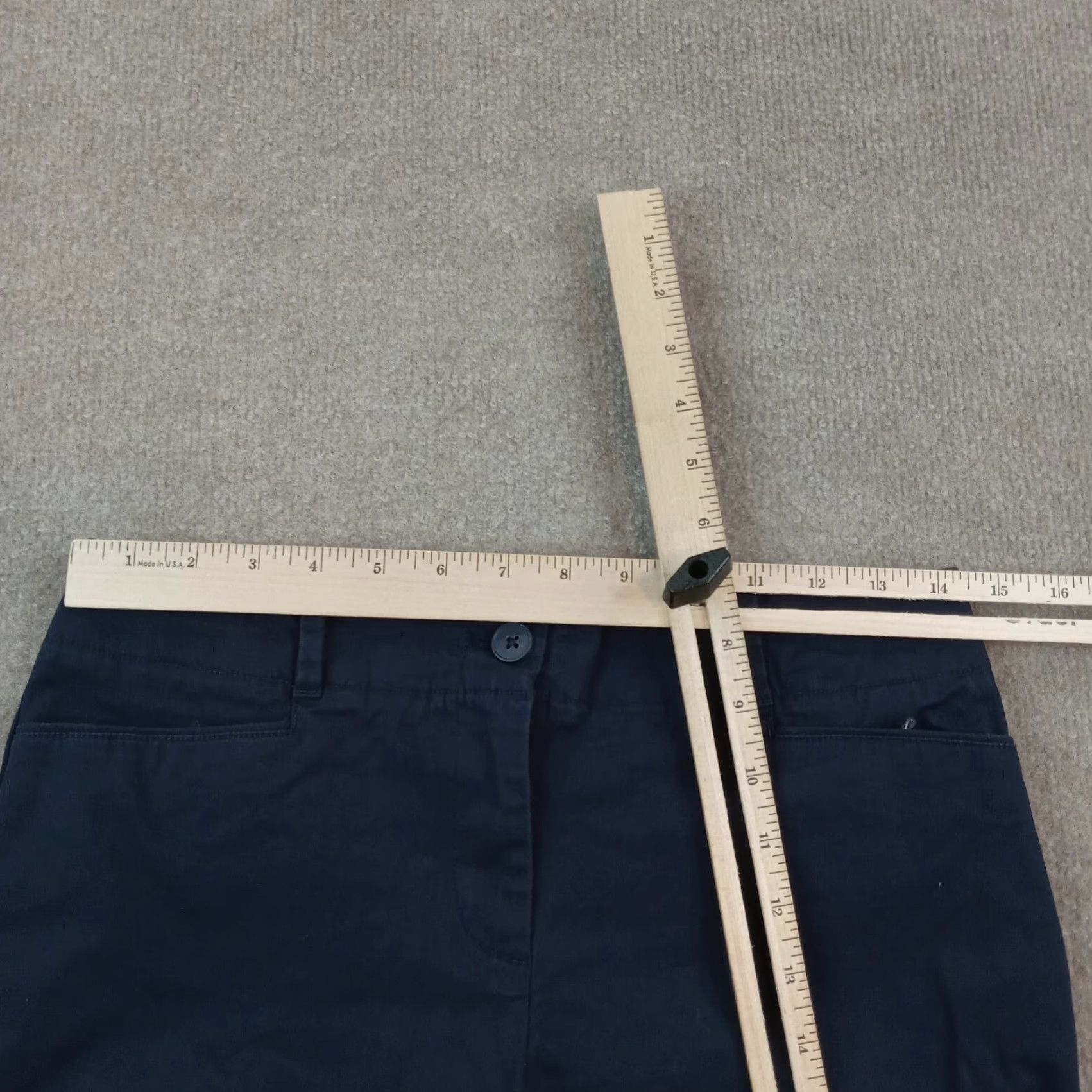 Talbots Talbots Petite Womens Blue Chino Ankle Pants Size 29x22 Extra Large XL Straight Leg Size 29" - 4 Thumbnail