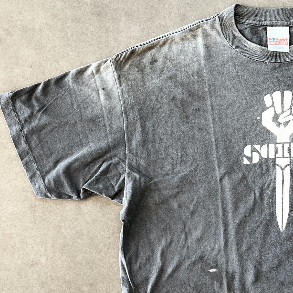 Saint Michael ❤️‍🔥 FIST TEE - POWER - SAINT MXXXXXX F/W 2025 Size US XXL / EU 58 / 5 - 10 Thumbnail