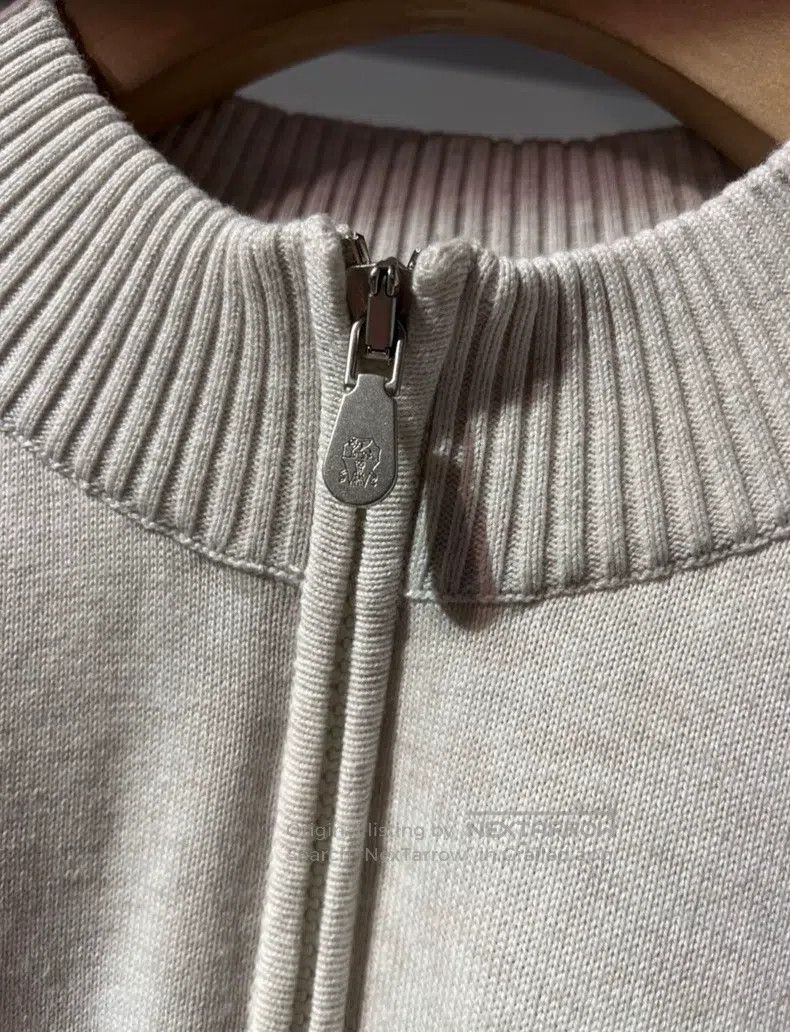 Brunello Cucinelli Brunello Cucinelli Men's Zip-Up Striped Knitted Sweater Size US L / EU 52-54 / 3 - 4 Thumbnail