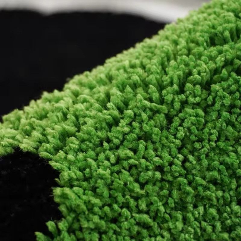 Designer Cartoon Black Briquettes Plush Shaggy Carpet Home Rug Size ONE SIZE - 2 Thumbnail