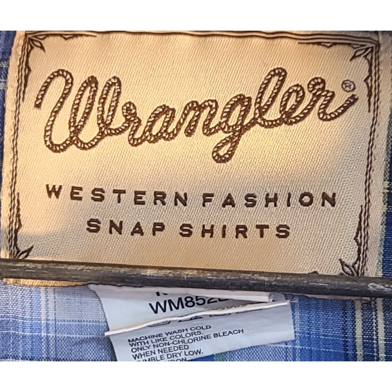 Wrangler VINTAGE Wrangler Shirt Western Plaid Pearl Snap Blue White Mens Medium Long Sleeve Button-Up Gr... Size US M / EU 48-50 / 2 - 2 Thumbnail