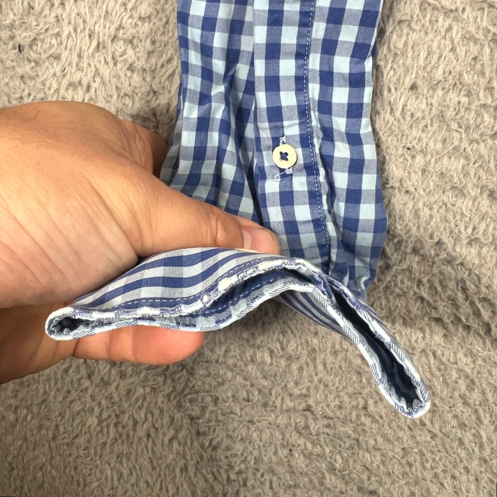 Peter Millar VINTAGE Peter Millar Men's Button-Up Shirt Long Sleeve Blue Plaid Cotton Regular Fit 2000s Classic Preppy Mens Size US M / EU 48-50 / 2 - 5 Thumbnail