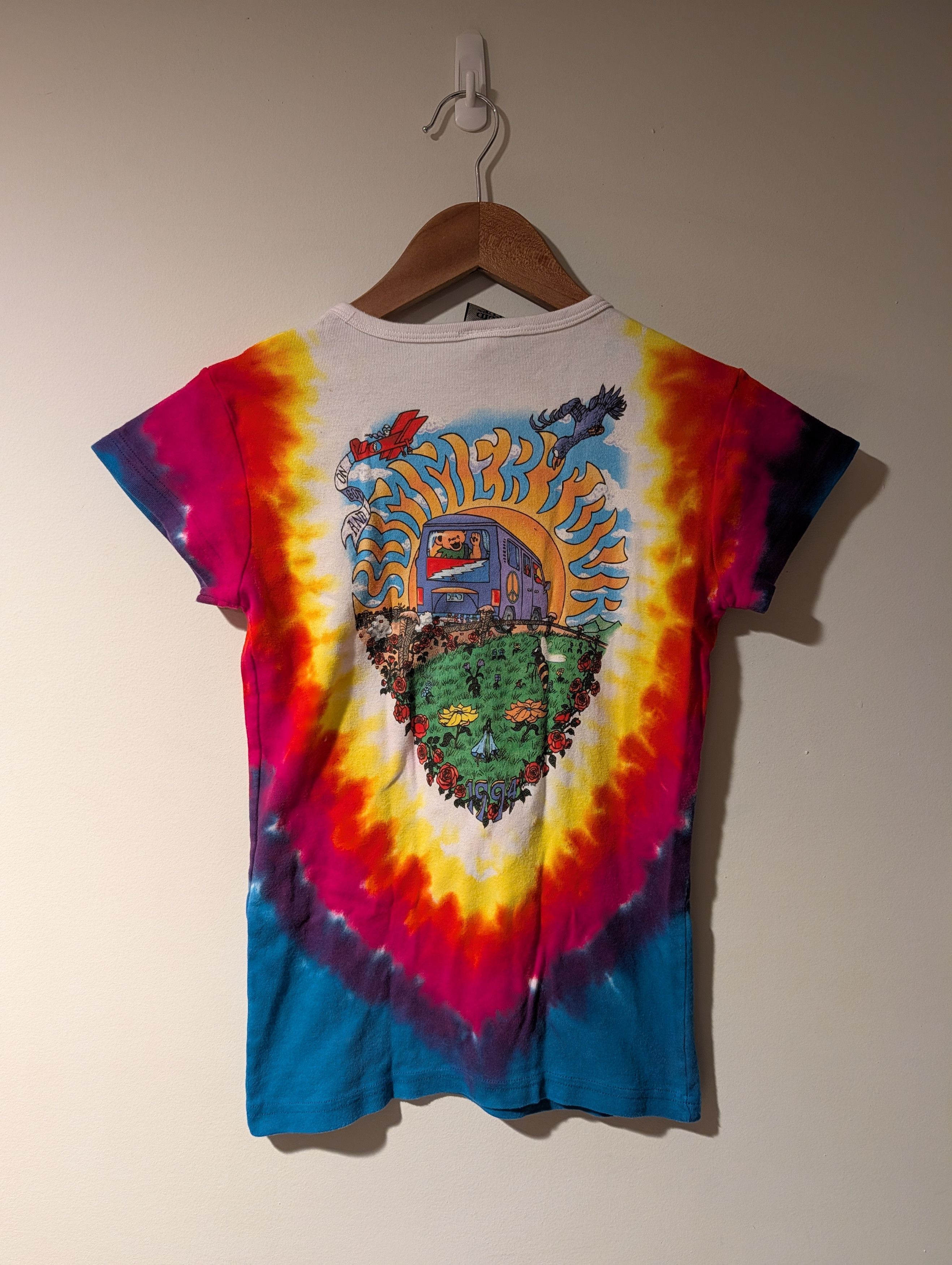 Grateful Dead × Liquid Blue Vintage 2000 Grateful Dead Dancing Bears Tie Dye T-Shirt Size M / US 6-8 / IT 42-44 - 6 Thumbnail
