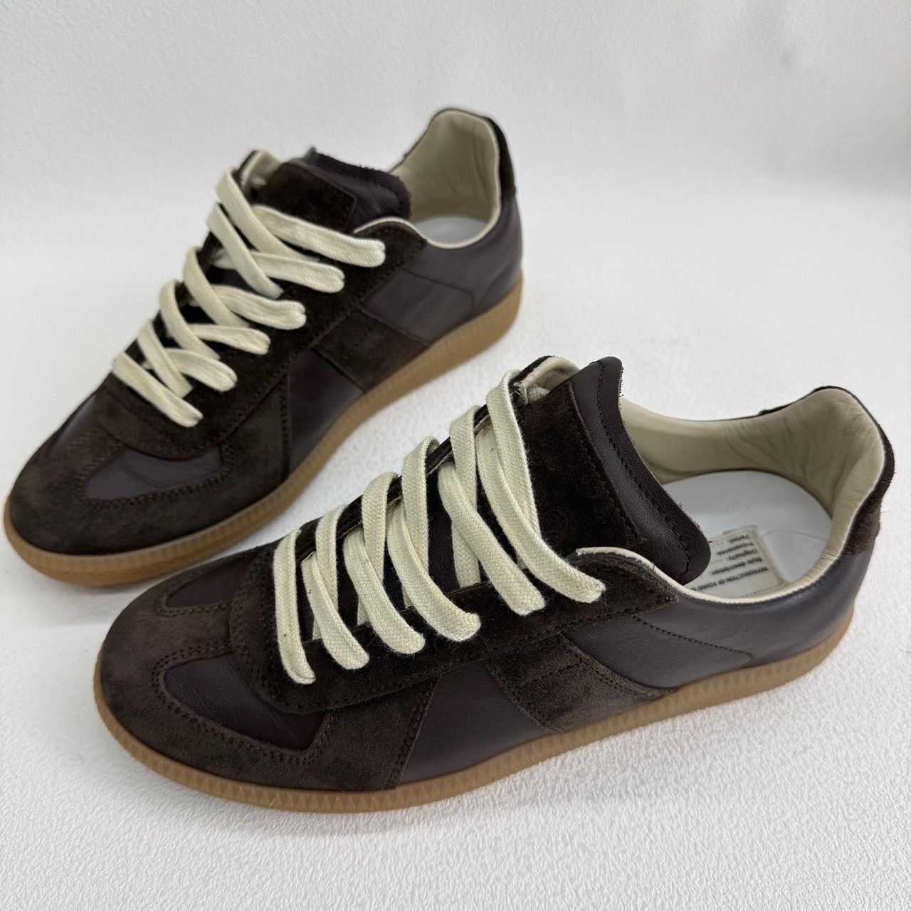 Maison Margiela Maison Margiela Leather Brown Lowtop Sneakers us_6 Women Size US 6 / IT 36 - 1 Thumbnail