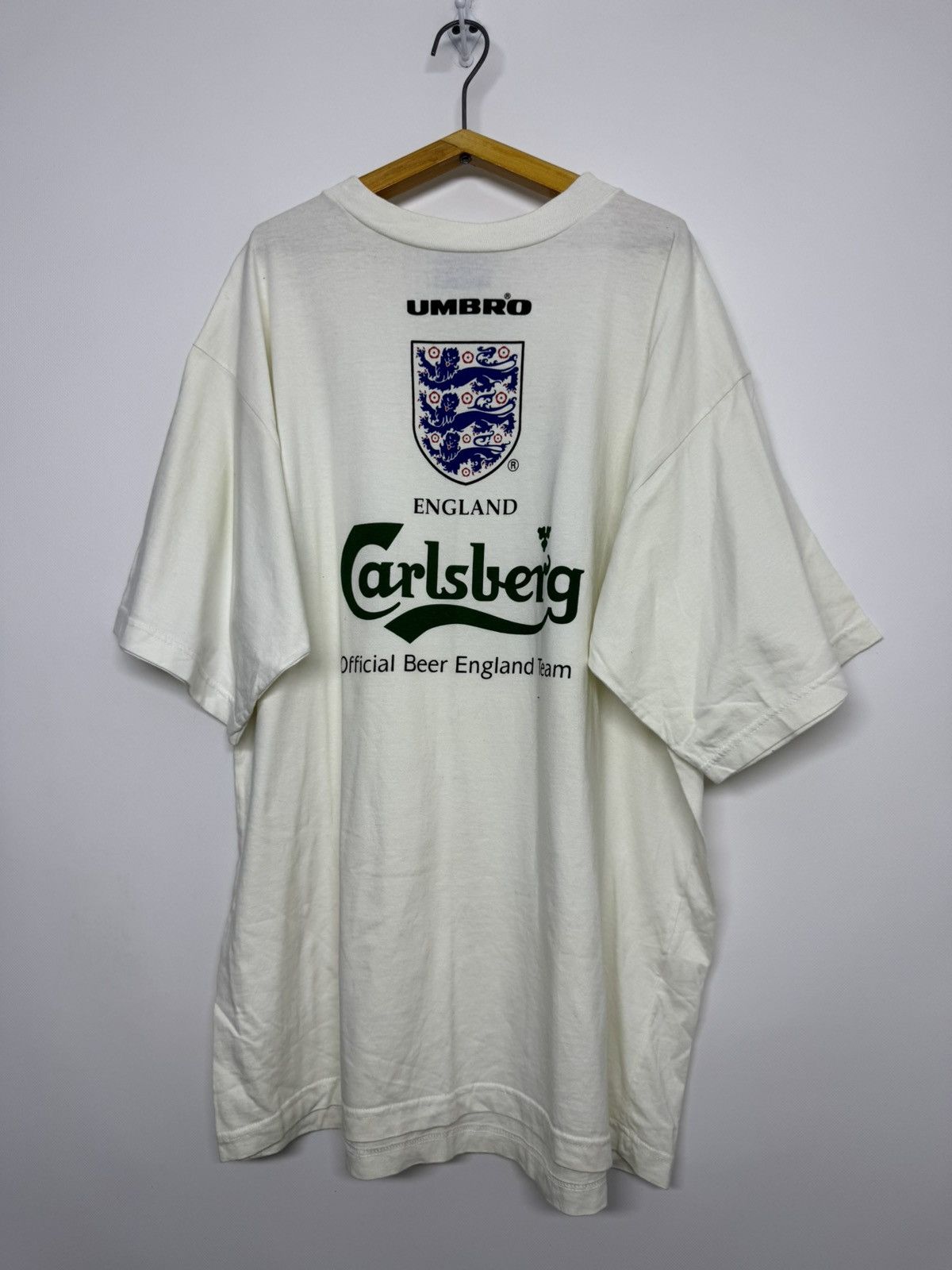 Umbro Vintage 90s Umbro Carlsberg England Tee Size US XL / EU 56 / 4 - 4 Thumbnail