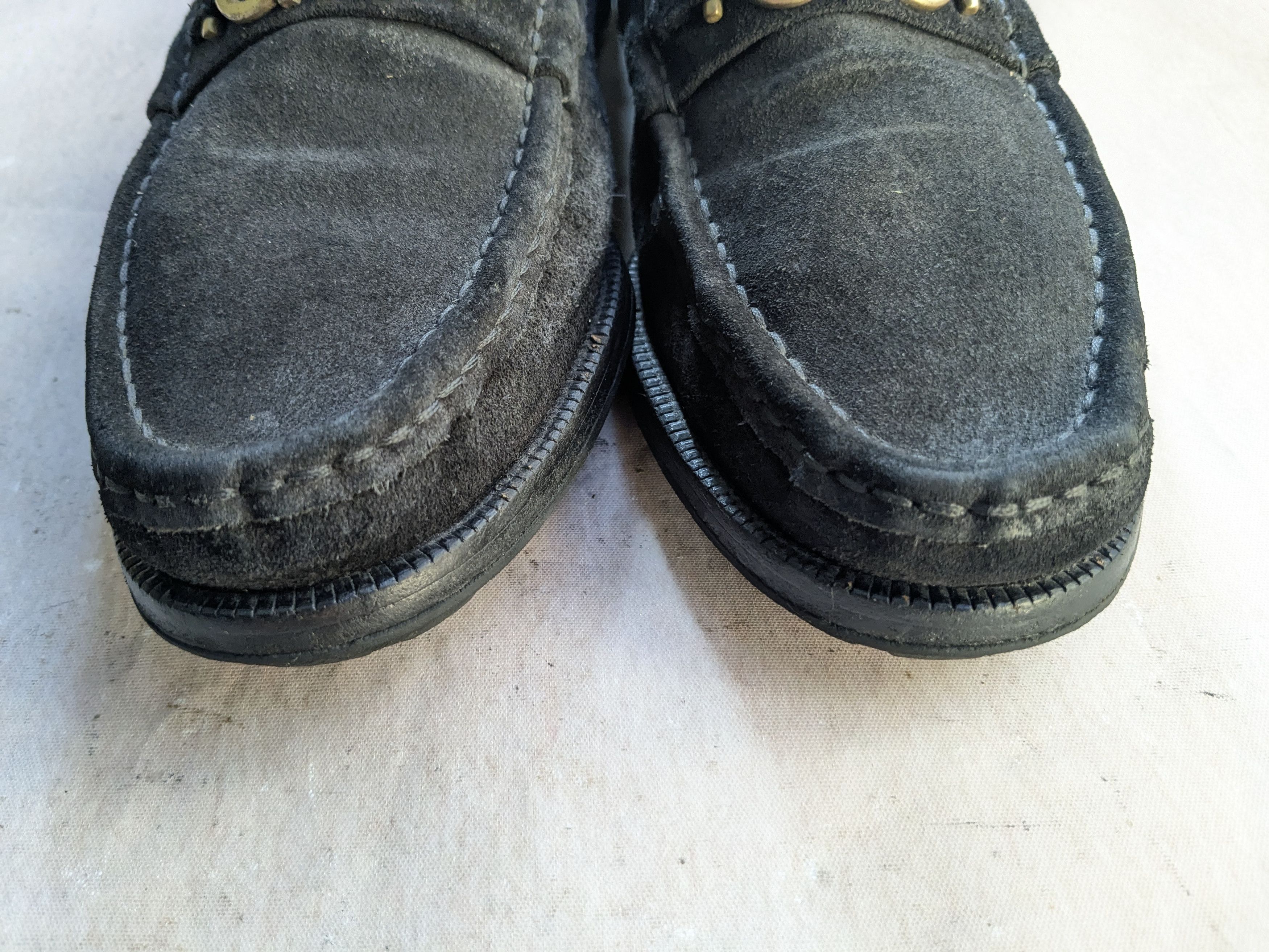 Salvatore Ferragamo Salvatore Ferragamo Loafers Black Leather Suede 9.5 Size US 9.5 / EU 42-43 - 4 Thumbnail