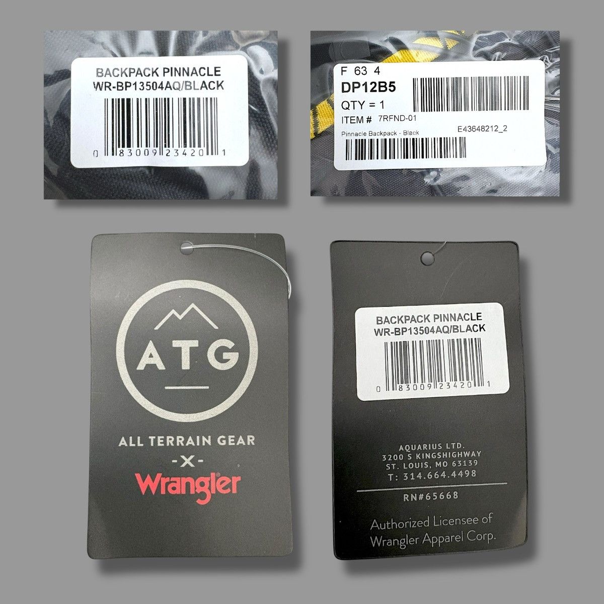 Wrangler Wrangler Men Women Pinnacle Black Yllw Backpack 18”x13”x3.5” Size ONE SIZE - 14 Thumbnail