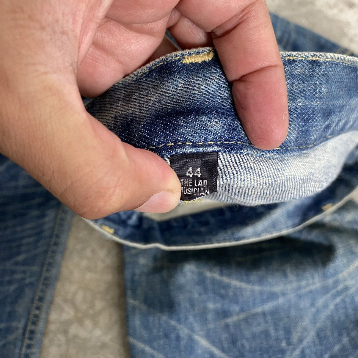 Lad Musician 2000’s Lad Musician Whisker Washed Straight Leg Denim Jeans Size US 33 - 19 Thumbnail