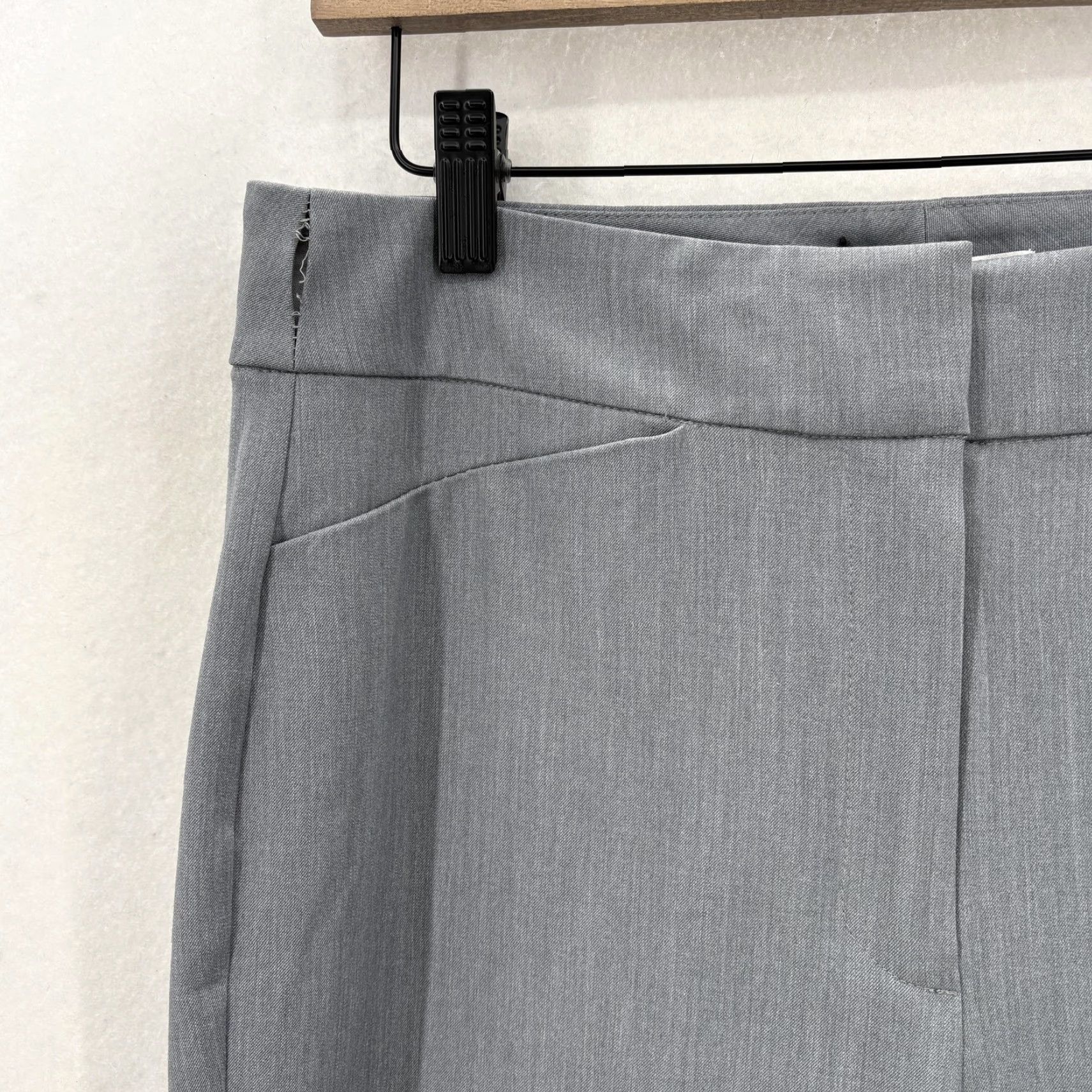 Vintage WHBM Dress Pants Womens 8R Gray Bootcut Slim Seasonless Twill Work Career Pants Women Size 30" / US 8 / IT 44 - 3 Thumbnail