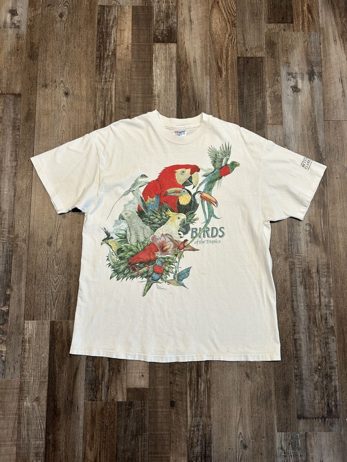 Hanes *Rare* Vintage OKC Botanical Gardens Birds T-Shirt Size US XL / EU 56 / 4 - 1 Thumbnail